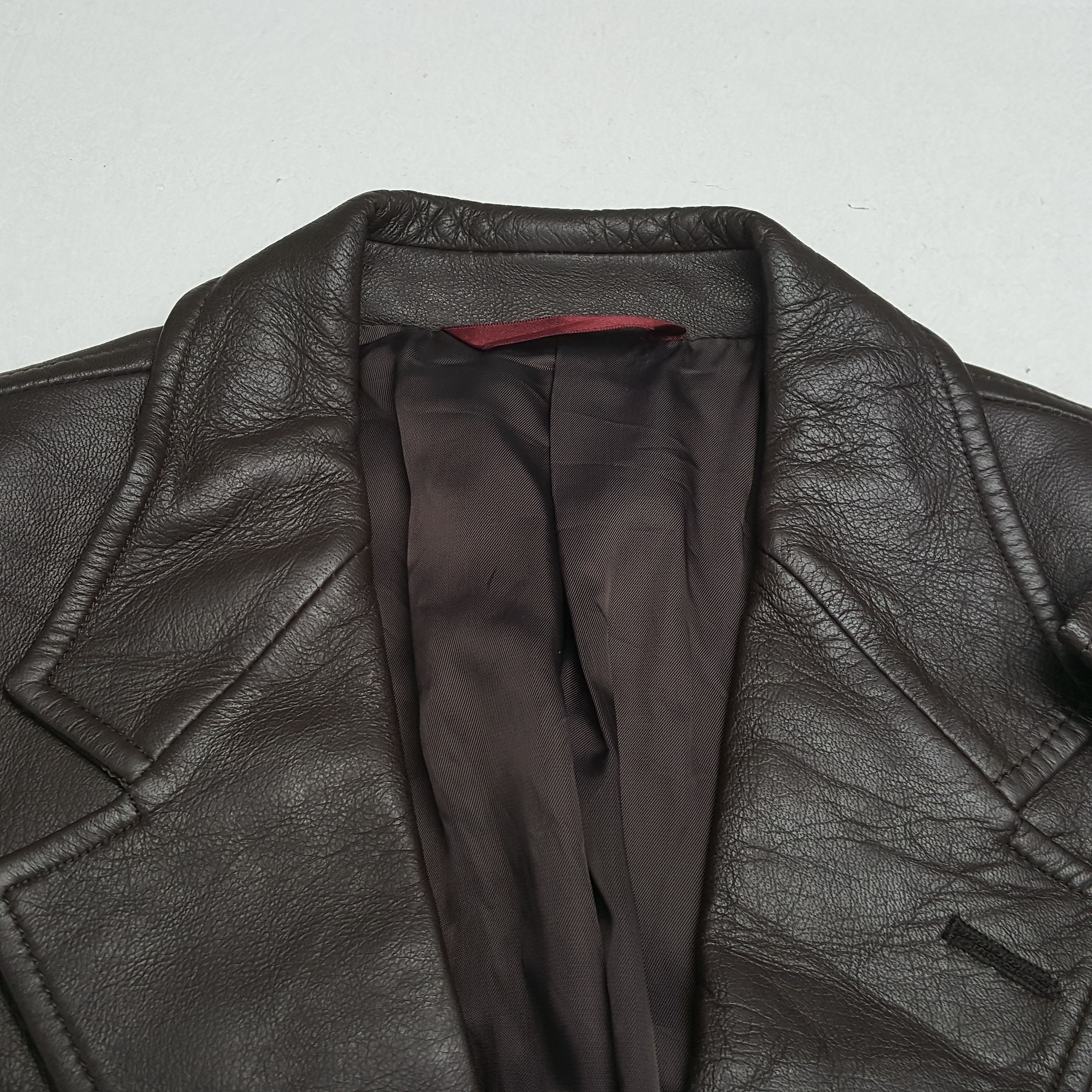 Paul Smith × Vintage PAUL SMITH Fashion Brand Leather Blazer Size 36S - 10 Thumbnail