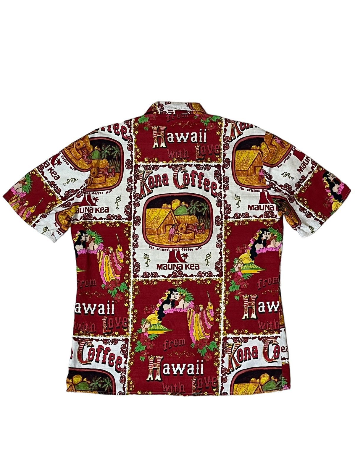 Vintage VTG HAWAII MAUNA KEA CONA COFFEE BARKCLOTH BUTTON UPS SHIRT Size US L / EU 52-54 / 3 - 2 Thumbnail