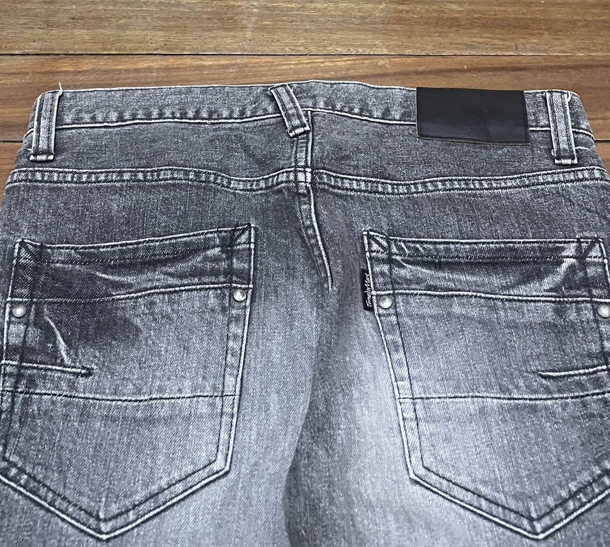 If Six Was Nine Rare Vintage Japanese Brand Tornado Mart Flared Jeans 1990s Size US 33 - 4 Thumbnail