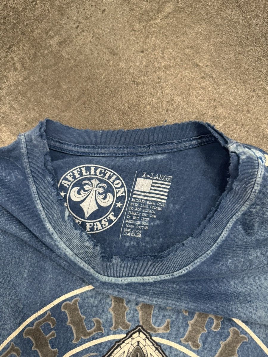 Affliction Vintage Y2K Affliction Live Fast Cross Acid Wash T Shirt Size US XL / EU 56 / 4 - 11 Thumbnail