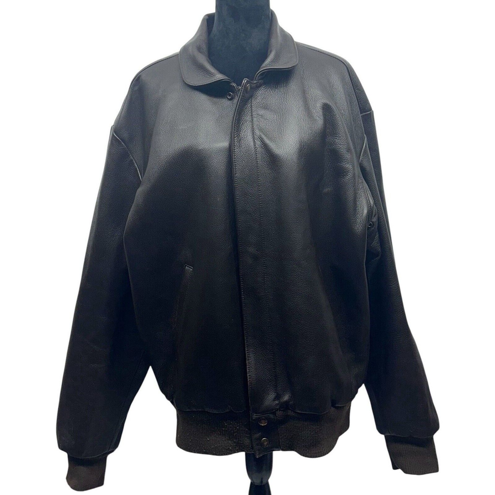 & Other Stories Mens XL Q-Gar Brown Leather Bomber Jacket Aviation Liner VTG Size US XL / EU 56 / 4 - 12 Thumbnail