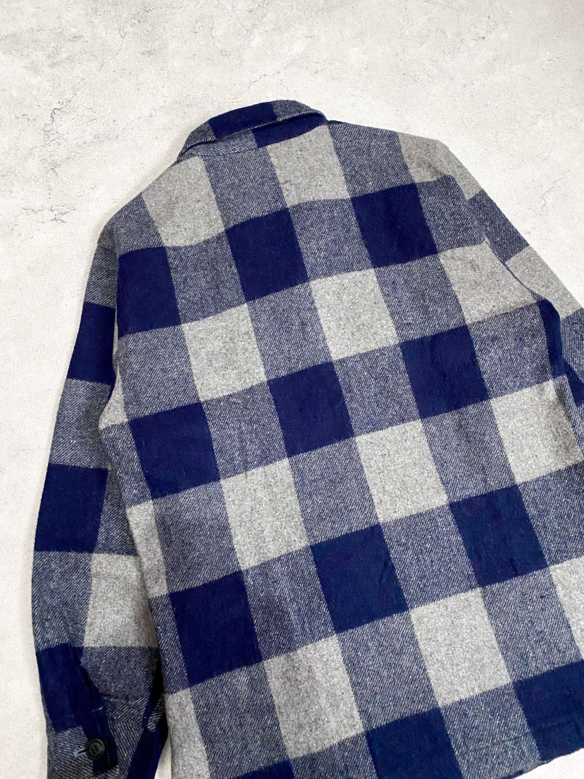 Japanese Brand Vintage Casual Wear Wool Blend Plaid Shirt Jacket Size US M / EU 48-50 / 2 - 8 Thumbnail