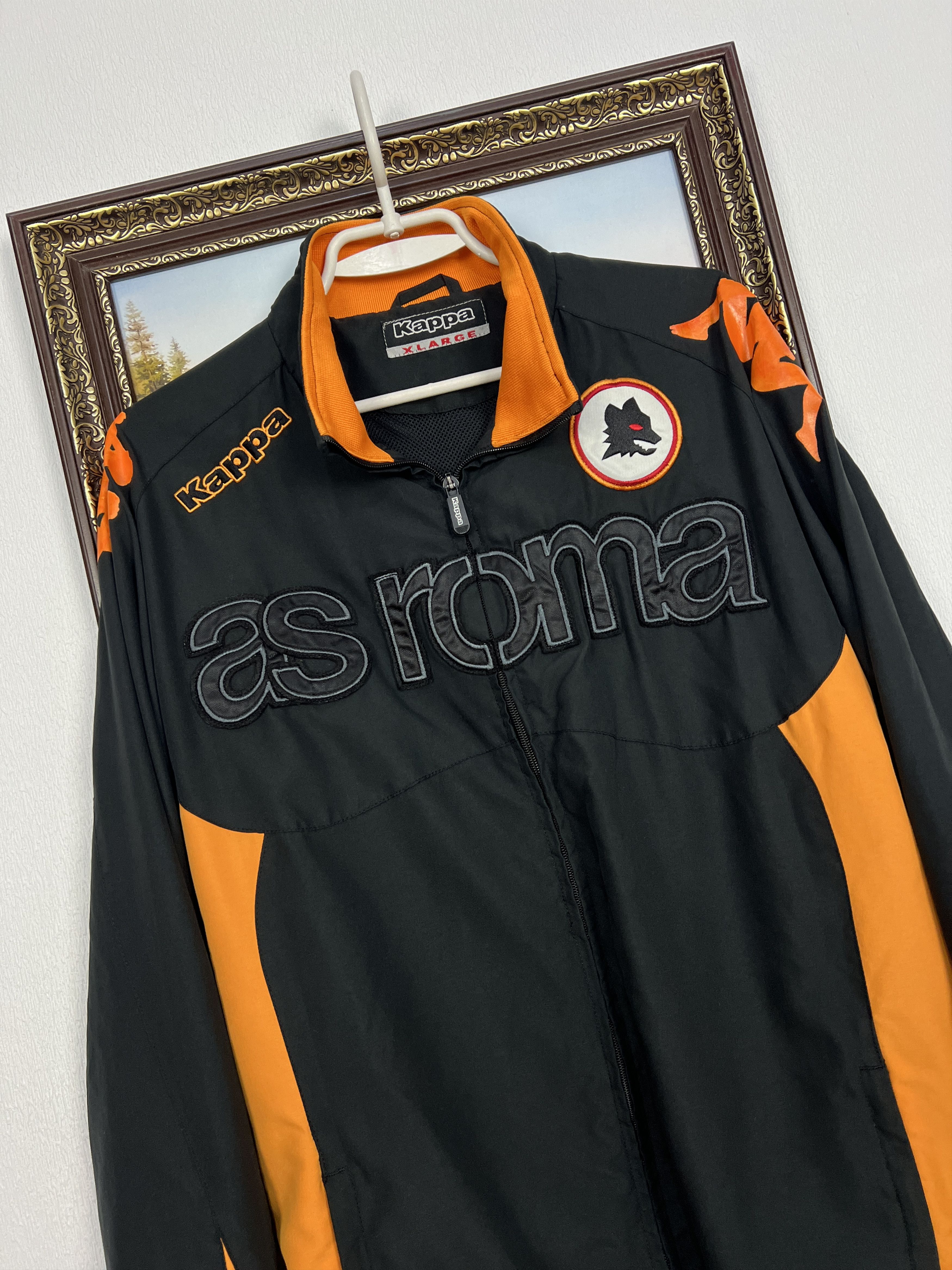 Kappa Vintage Kappa AC Roma Football Jacket Soccer Track Top Mens Size US XL / EU 56 / 4 - 4 Thumbnail