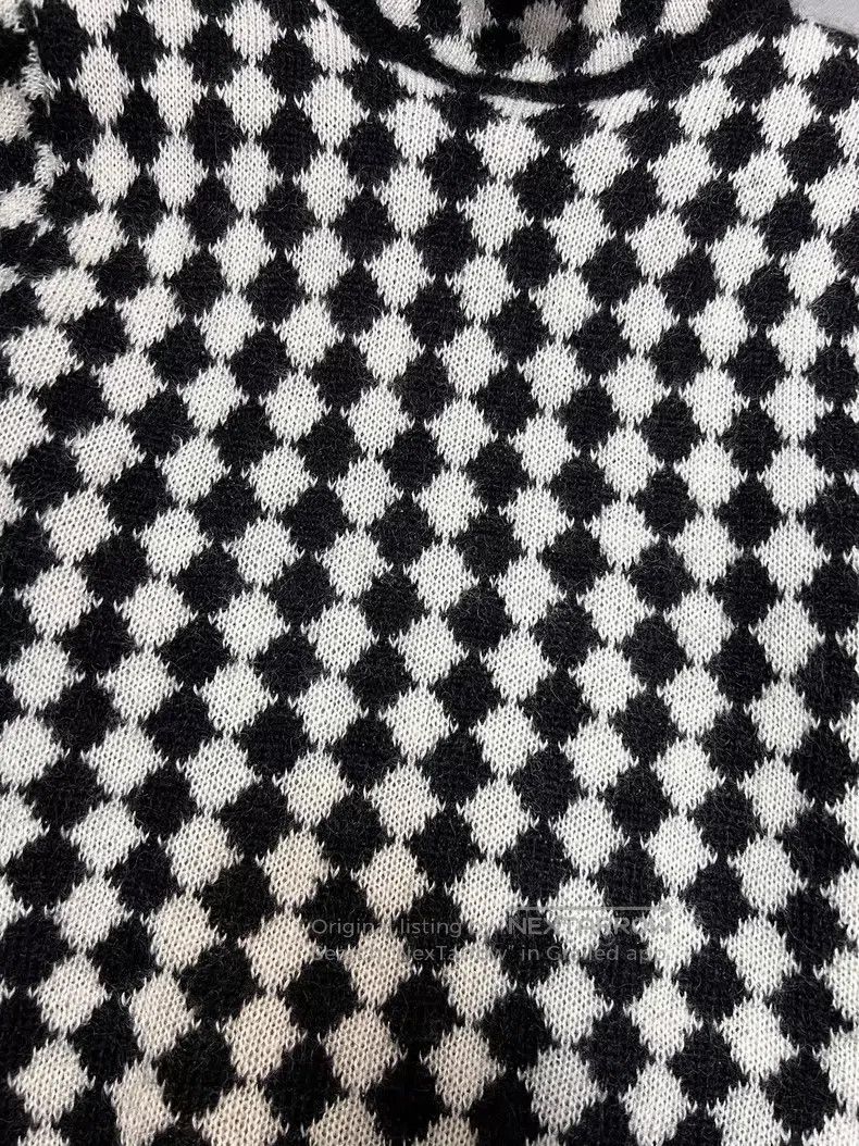 Saint Laurent Paris Saint Laurent Paris Black and White Houndstooth Wool Sweat Size US XS / EU 42 / 0 - 3 Thumbnail