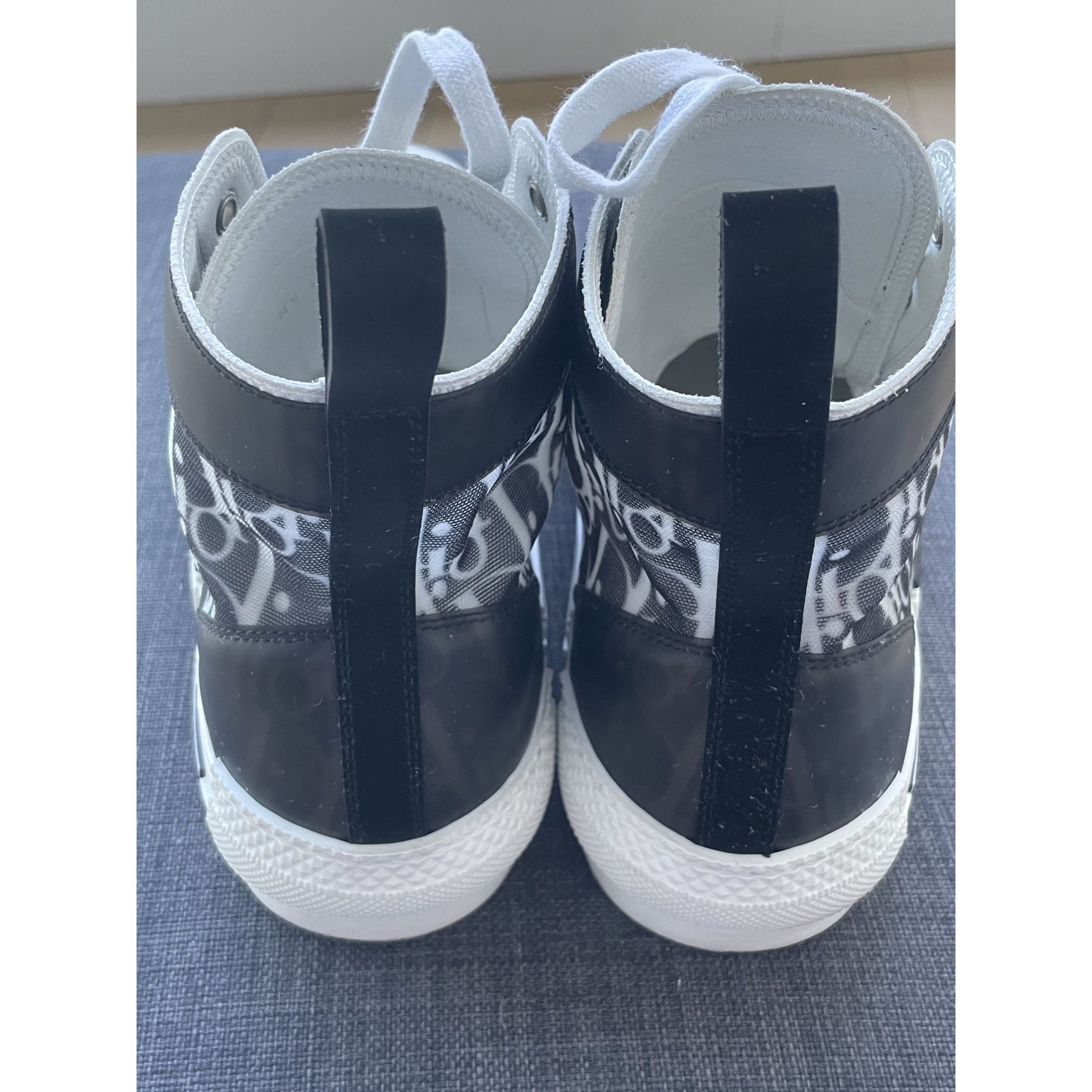 Dior Dior Mens B23 Black & White Oblique High-Top Sneakers Size 4 Size US 8.5 / EU 41-42 - 2 Thumbnail