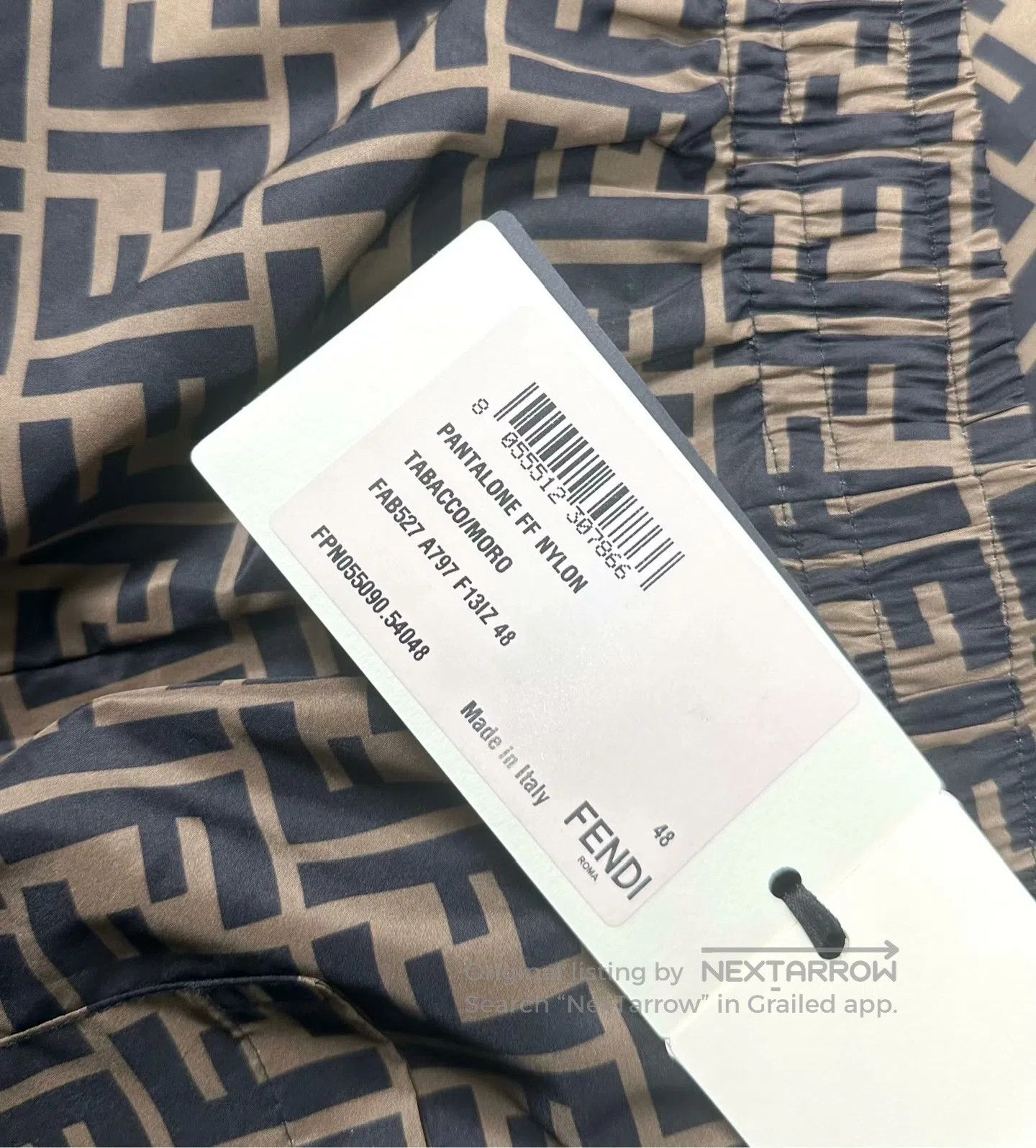 Fendi FENDI Brown Classic FF Logo Printed Casual Trousers| Size US 32 / EU 48 - 3 Thumbnail