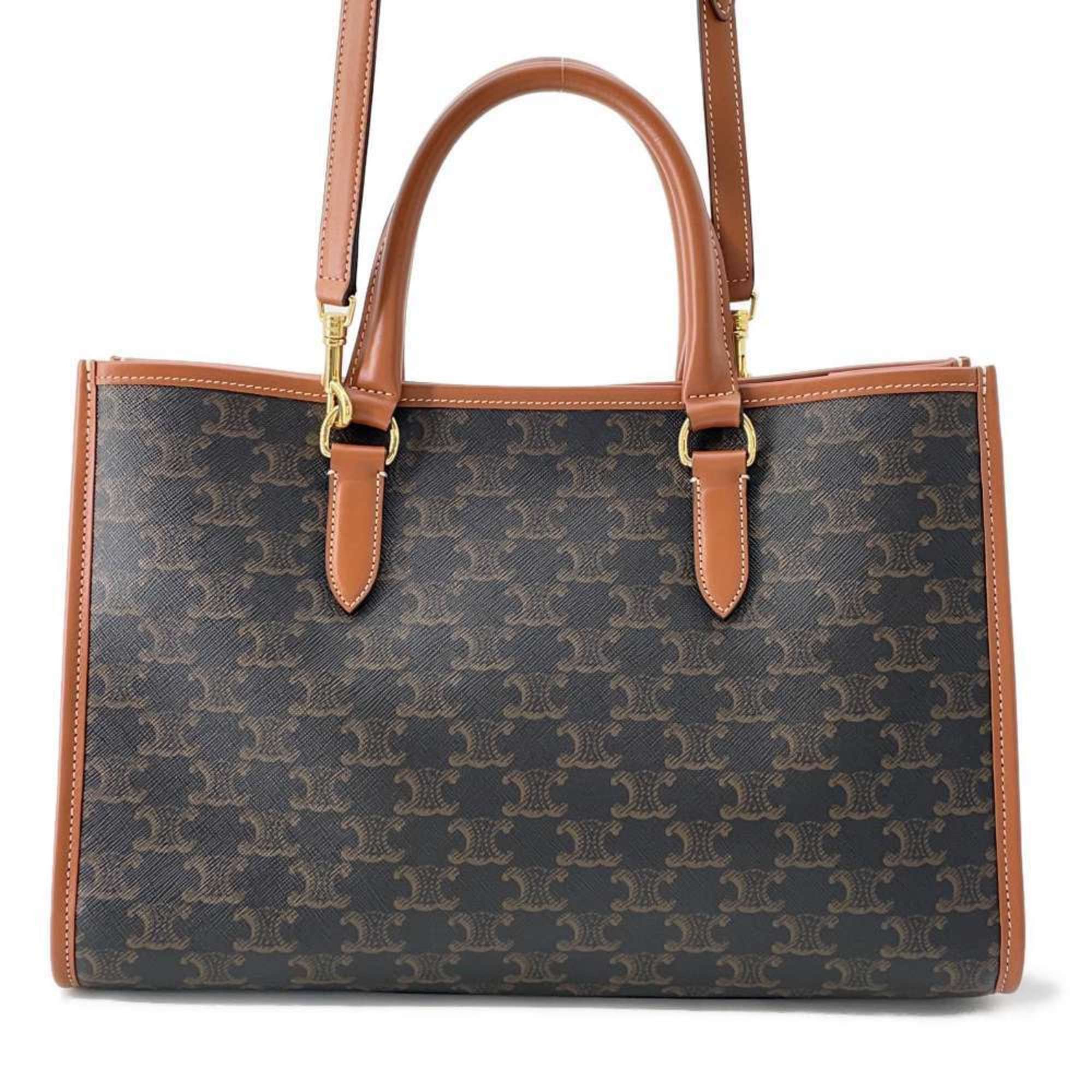 Celine Tote Bag Triomphe Mini Horizontal Cabas 199742 Celine 2Way in Gold, Women's