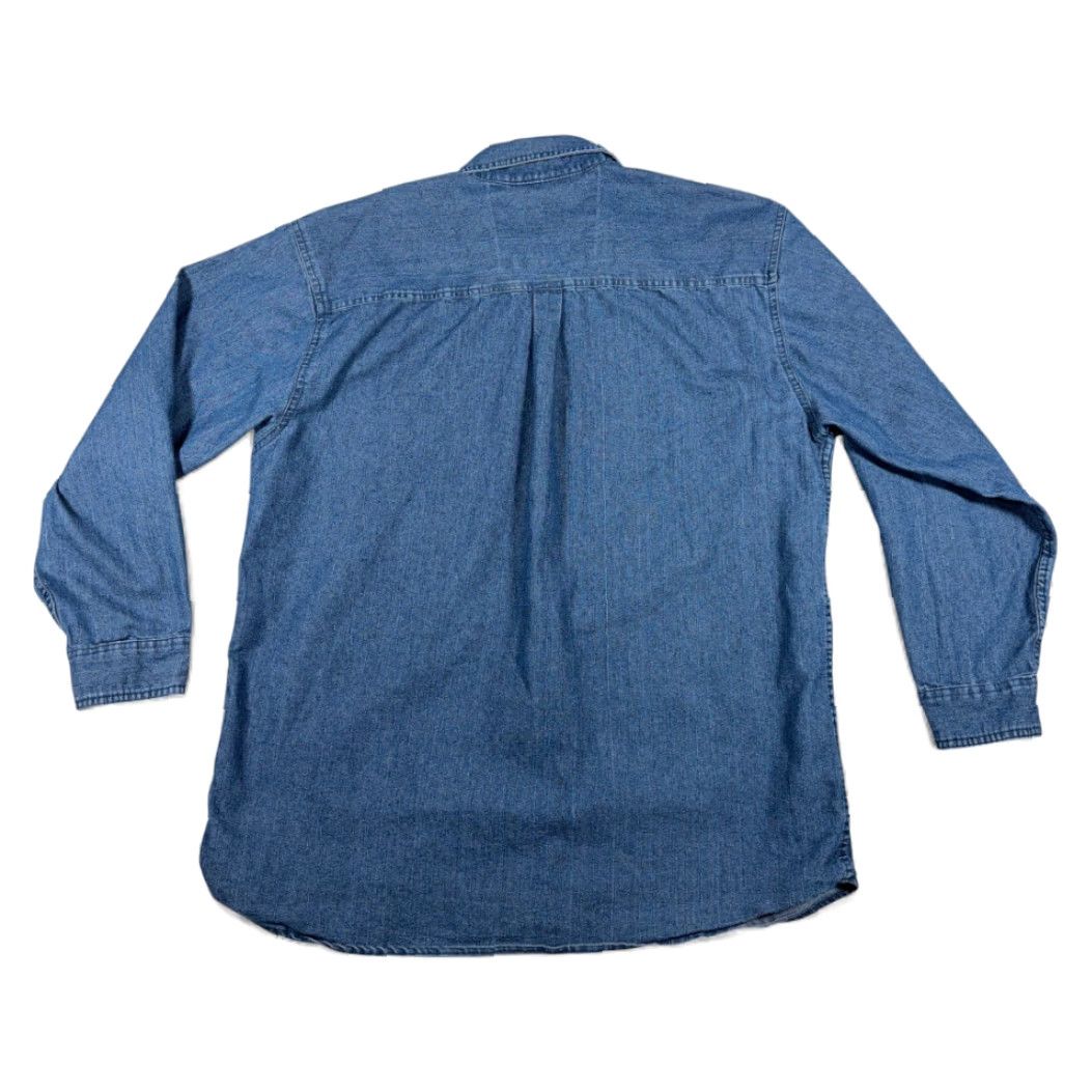 Vintage VINTAGE Key Shirt Adult LARGE Blue Chambray Workwear Outdoor Denim Style Y2K Mens Shirt Size US L / EU 52-54 / 3 - 3 Thumbnail
