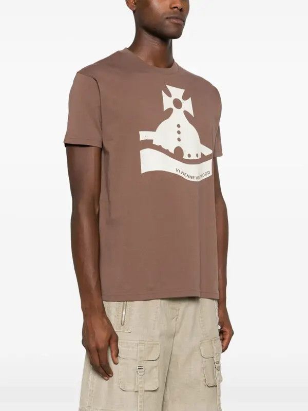 Vivienne Westwood o1f1d3z0526 Classic T-Shirt in Brown Size US XL / EU 56 / 4 - 3 Thumbnail