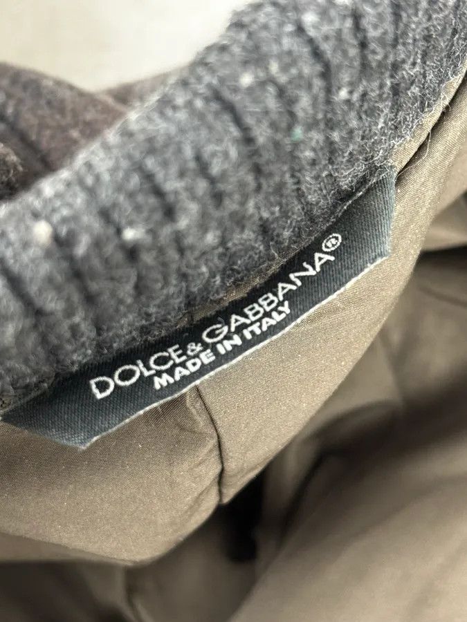 Dolce & Gabbana 2000s Dolce & Gabbana Dark Grey Wool Shattered Bomber Jacket Size US M / EU 48-50 / 2 - 12 Thumbnail