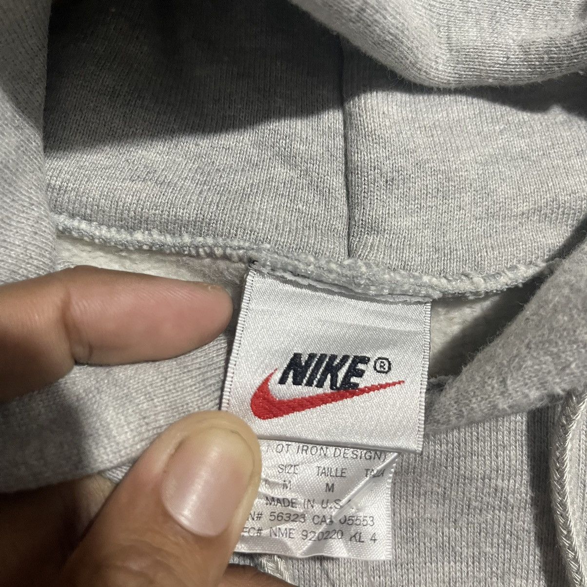 Nike Vintage 90s Nike Embroidered Swoosh Hoodie – Heather Grey Size US XL / EU 56 / 4 - 7 Thumbnail