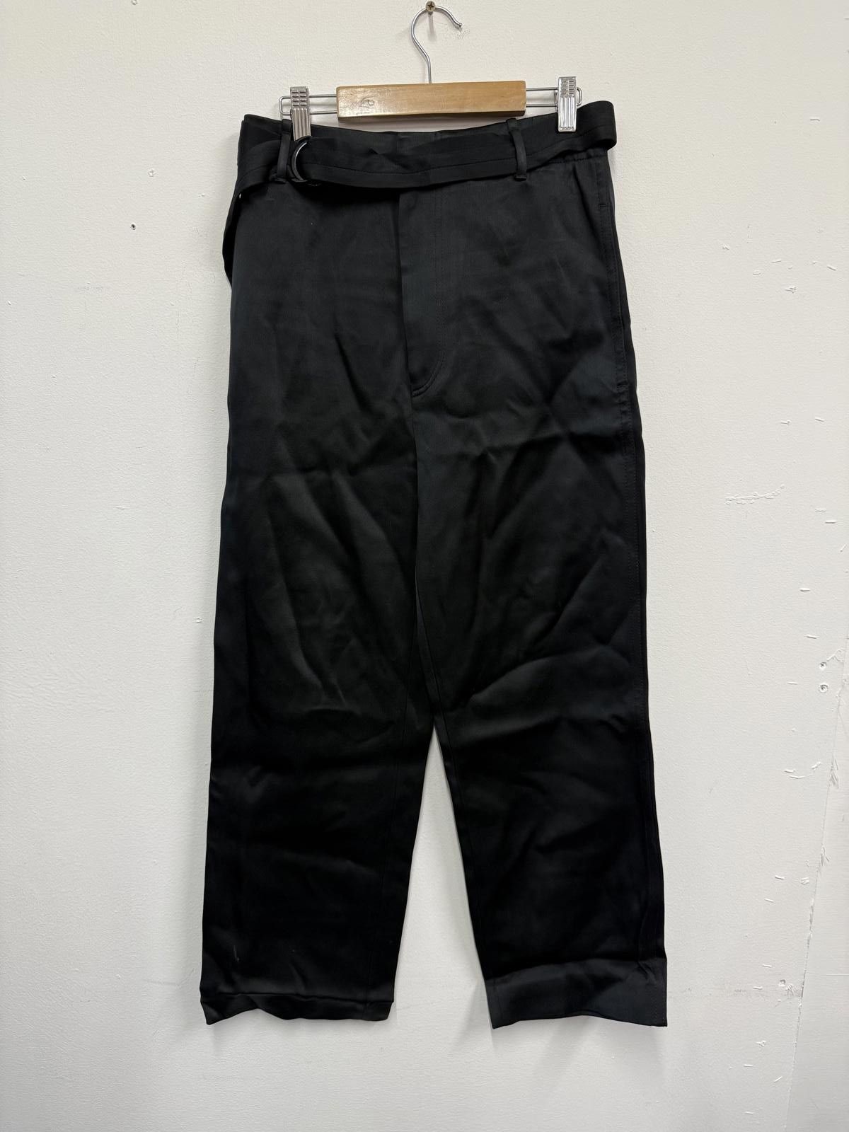 Other Black Satin Trousers with Belt Size US 32 / EU 48 - 1 Thumbnail