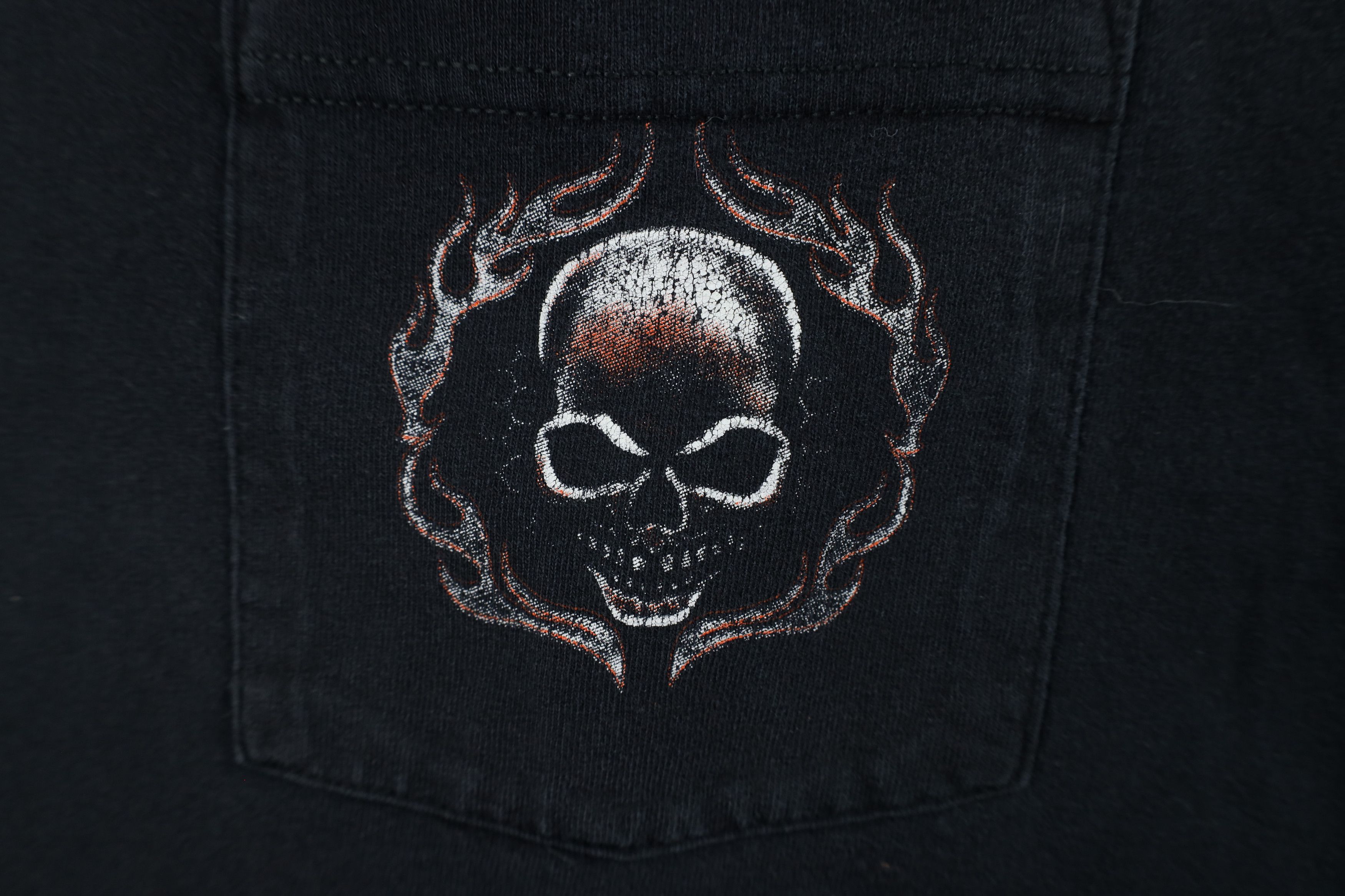 Vintage Vintage 90s Easyriders Motorcycles Fire Flames Skull T-Shirt Size US XXL / EU 58 / 5 - 6 Thumbnail