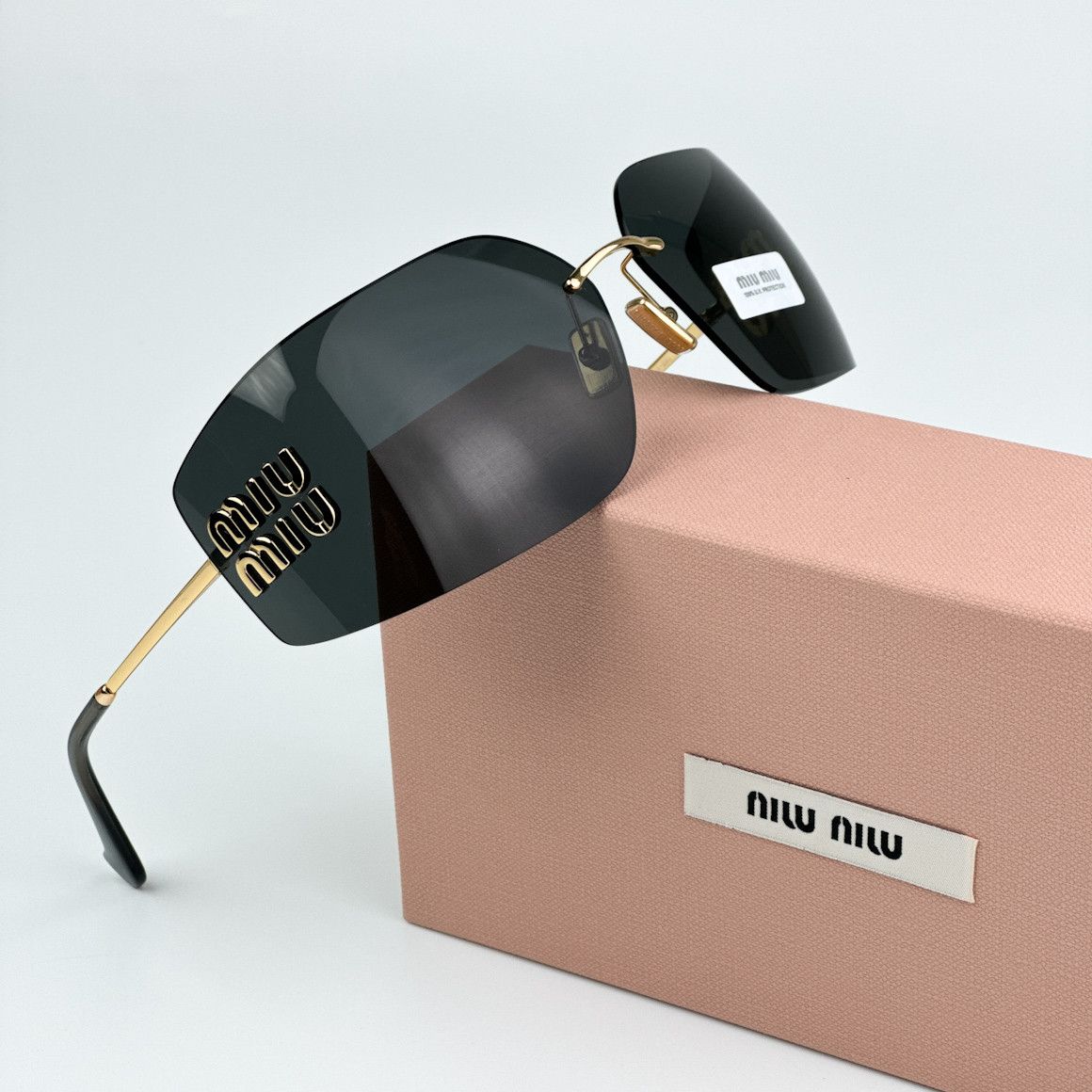 Miu Miu Miu Miu Women Sunglasses Wraparound MU54YS RUNWAY 5AK5S0 Size ONE SIZE - 4 Thumbnail