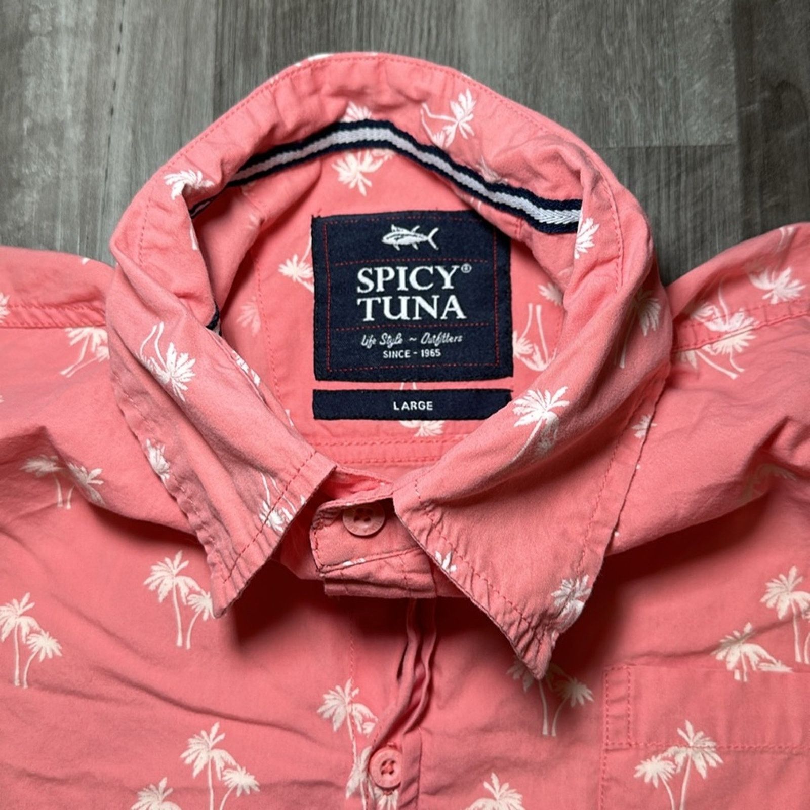Other Spicy Tuna Palm Trees Short Sleeve Button Down - Large Size US L / EU 52-54 / 3 - 6 Thumbnail
