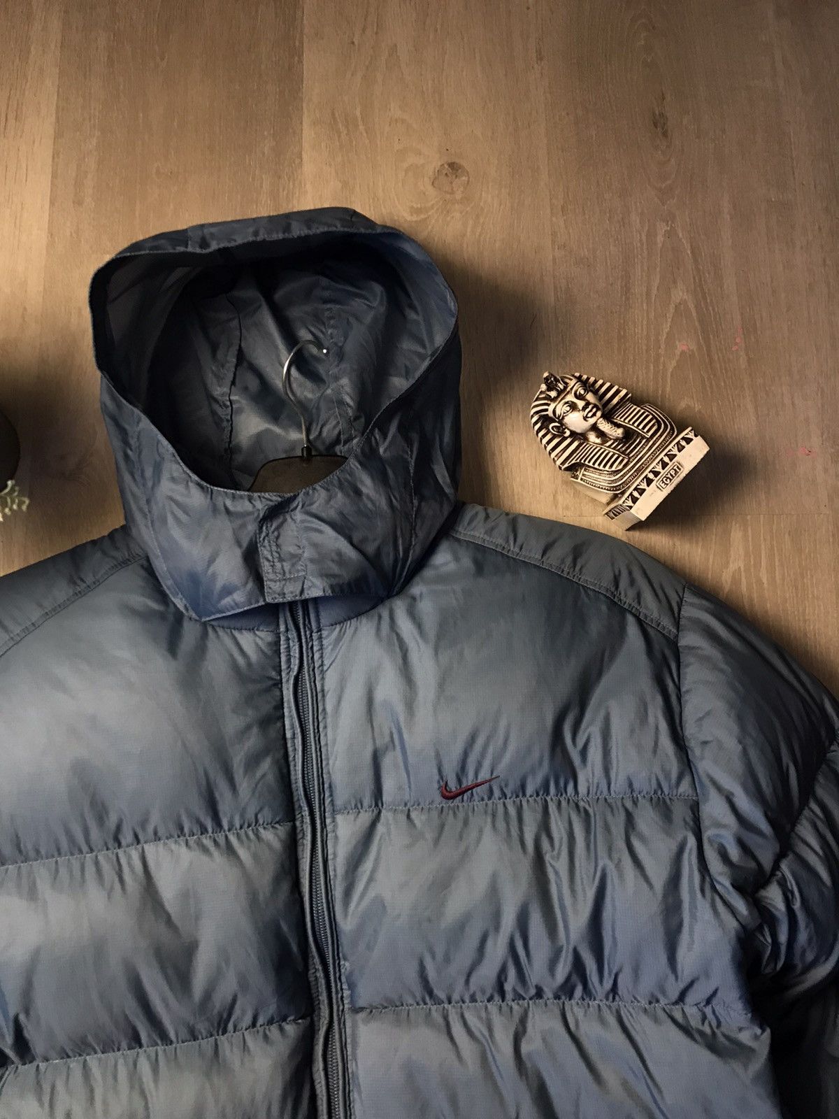 Nike × Vintage Vintage Nike Y2K smile logo puffer down jacket Size US XL / EU 56 / 4 - 4 Thumbnail