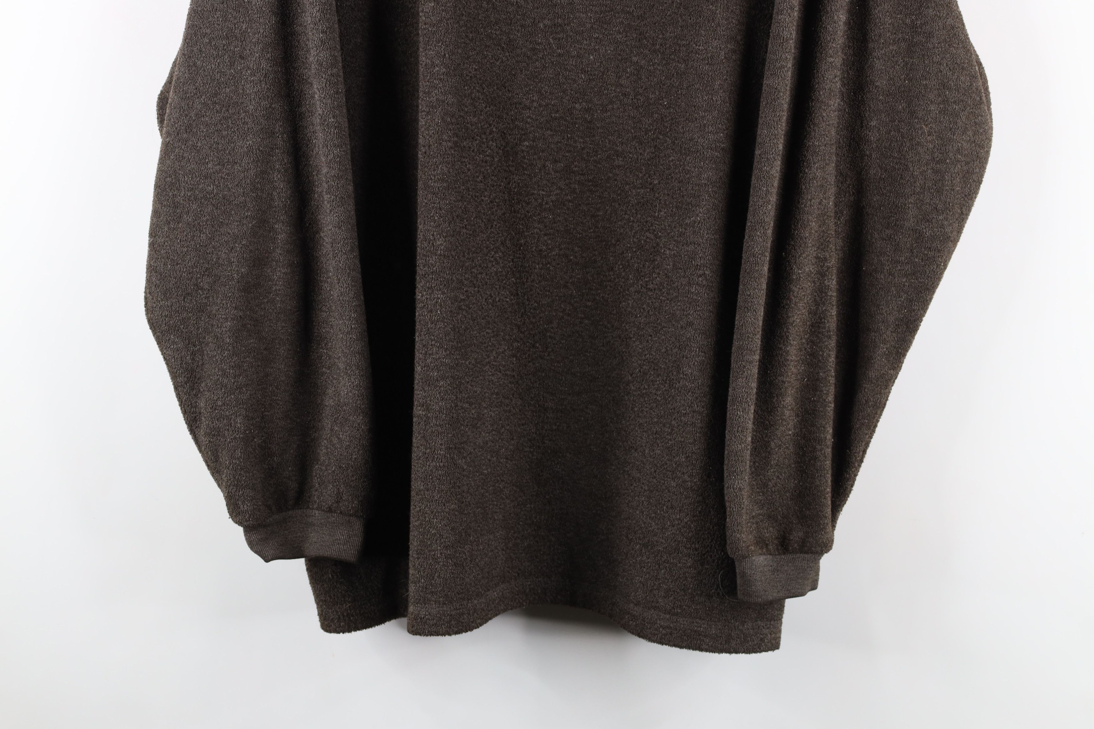 Russell Athletic Vintage 90s Russell Athletic Fleece V-Neck Sweatshirt Brown Size US L / EU 52-54 / 3 - 3 Thumbnail