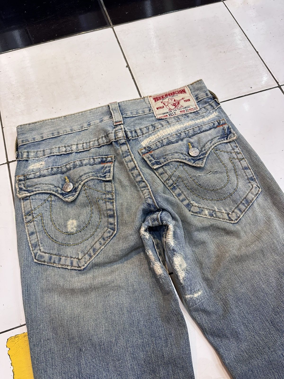 True Religion Distressed True Religion Chief Keef Flare Jeans Y2K Goa Lgb Size US 33 - 11 Thumbnail