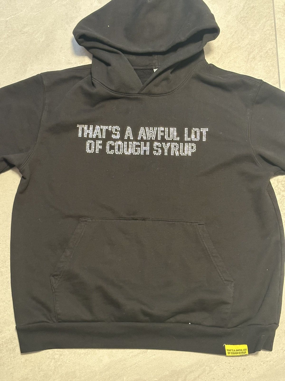 Awful lot of cough syrup rhinestone hoodie