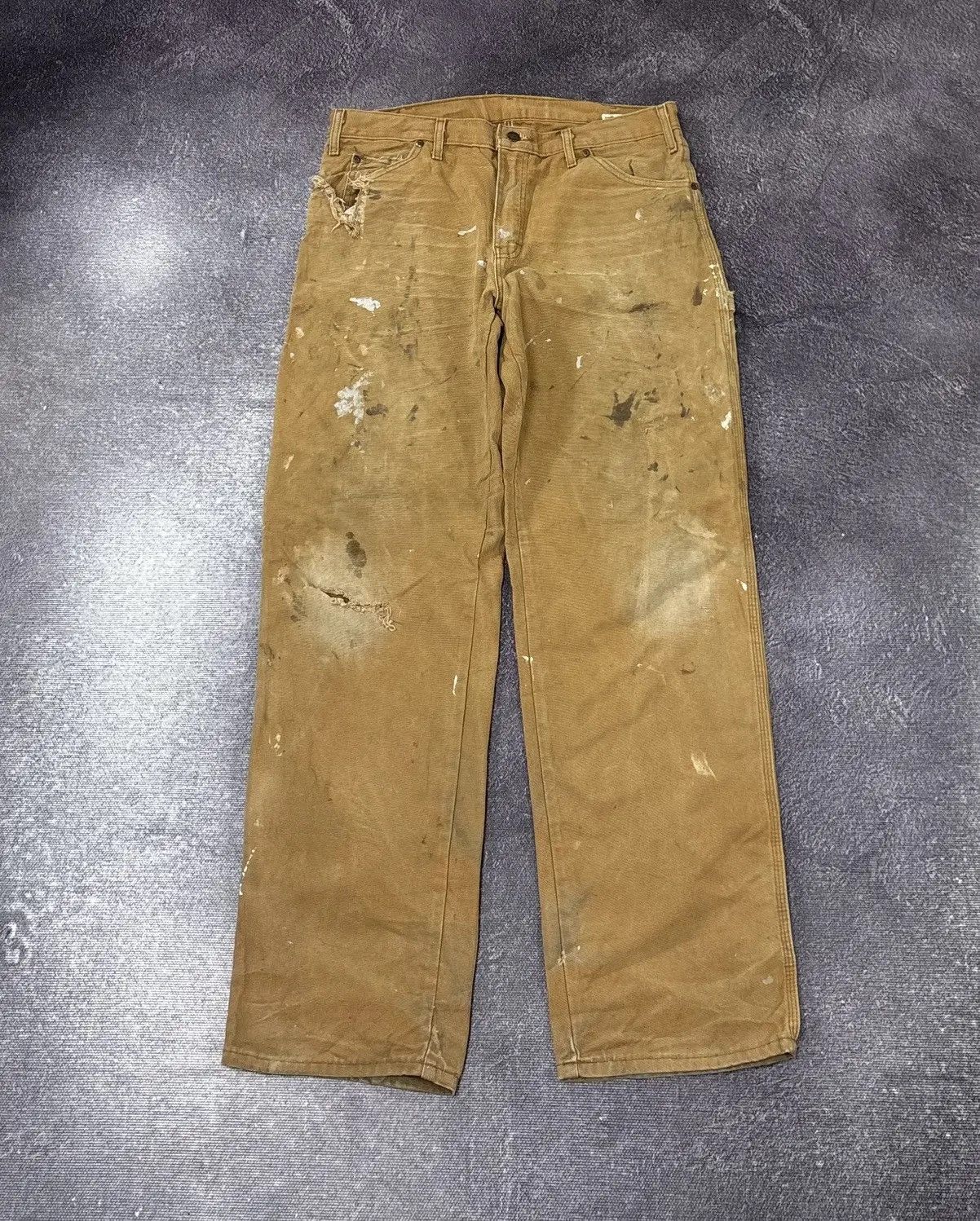 Dickies × Vintage Vintage Dickies American Distressed Work Hype Pants Jeans Size US 33 - 2 Thumbnail
