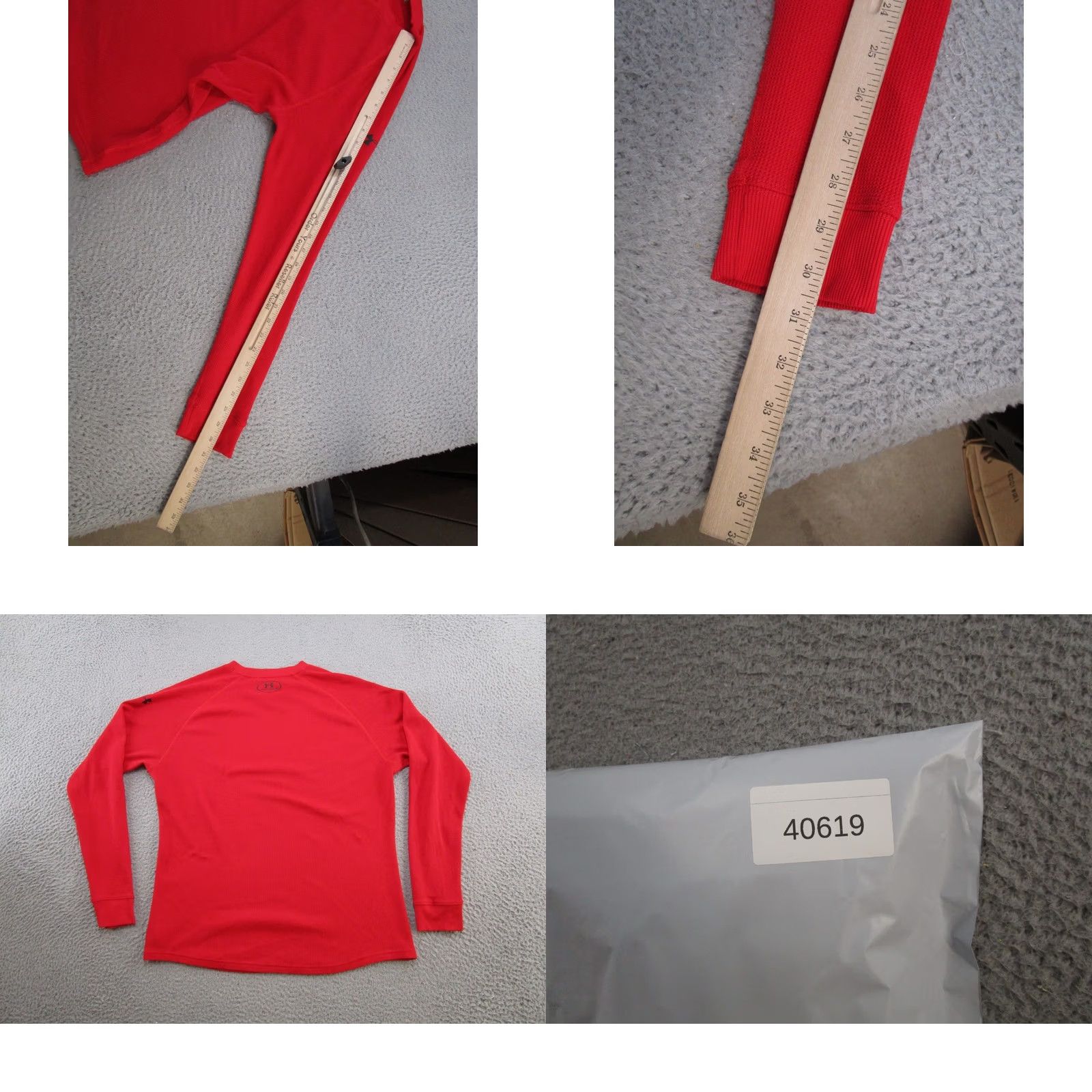Under Armour UNDER ARMOUR Loose Thermal Shirt Red All Season Gear Mens M Base Layer Shirt Size US M / EU 48-50 / 2 - 8 Thumbnail