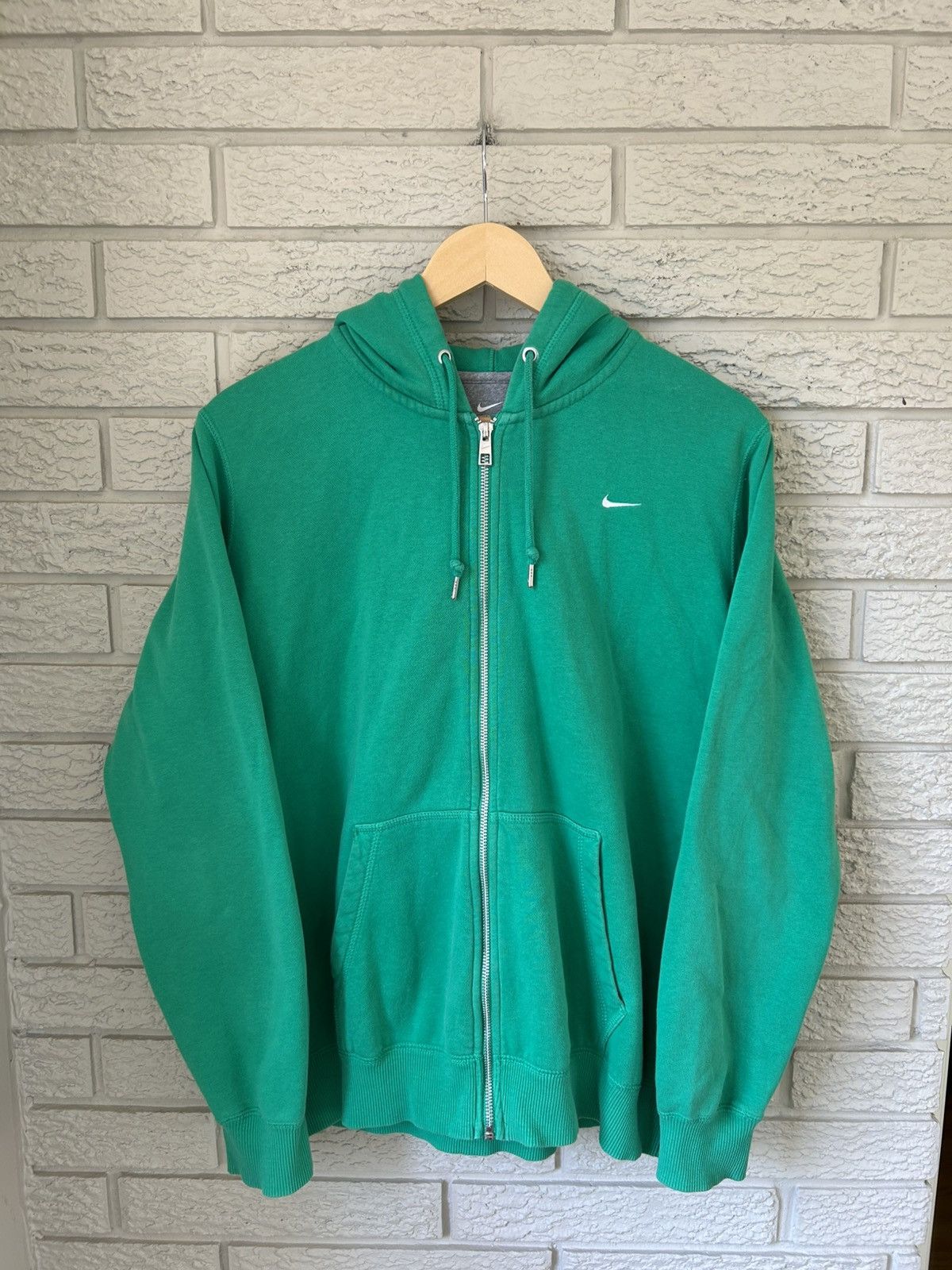 Vintage Nike Mini Swoosh Zip Up Hoodie