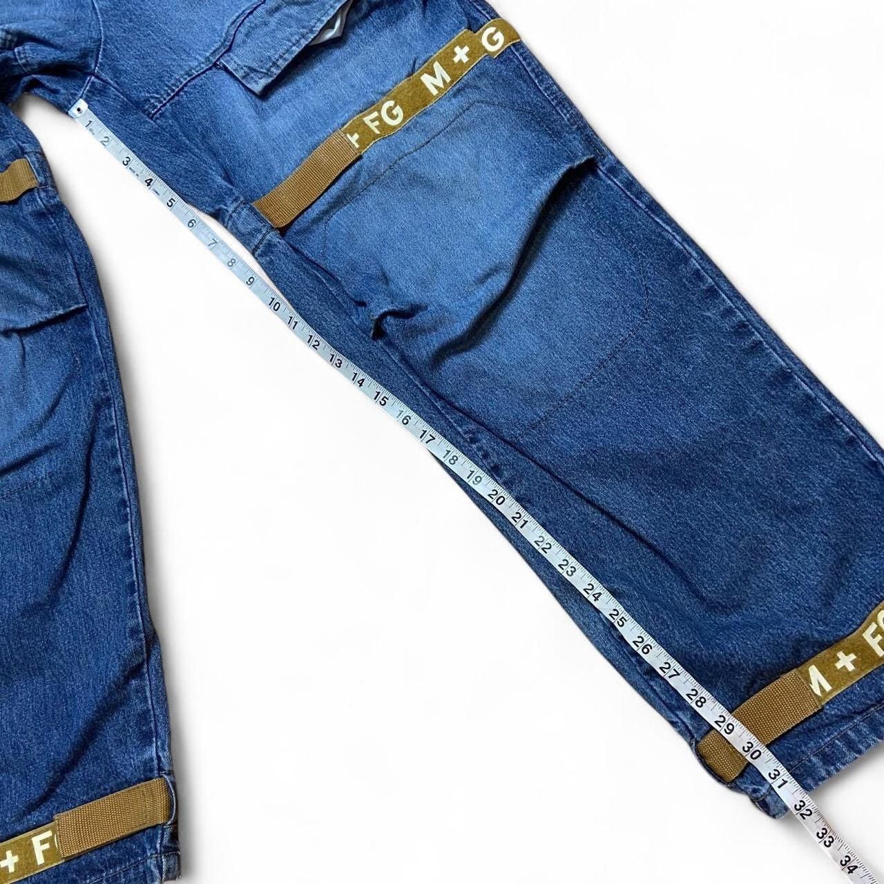 Marithe + Francois Girbaud Y2K Shuttle Strap Denim Bondage Fits 32 Size US 32 / EU 48 - 6 Thumbnail