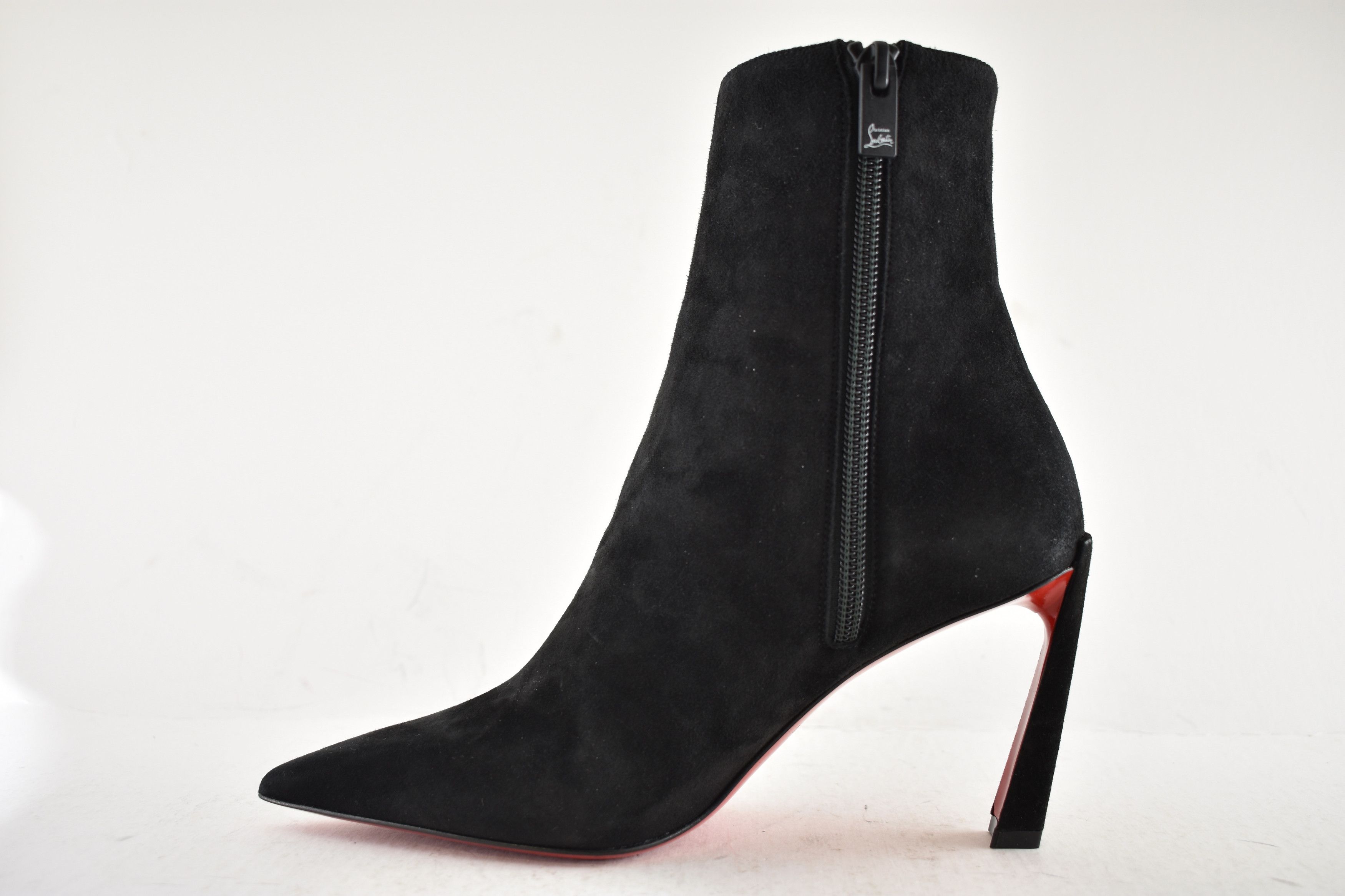 Christian Louboutin Condora Booty 85 Black Suede Pointed Ankle Heel Boot 36.5 Size US 6.5 / IT 36.5 - 10 Thumbnail