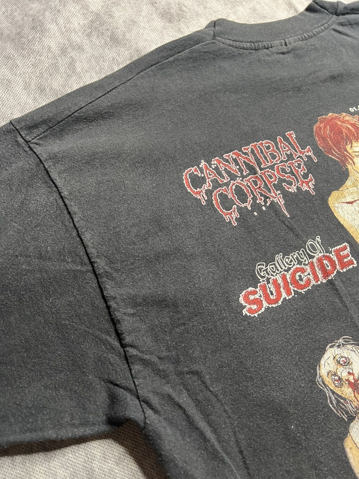 Vintage Cannibal Corpse 90s Gallery of Suicide Long Sleeve Size US XL / EU 56 / 4 - 9 Thumbnail
