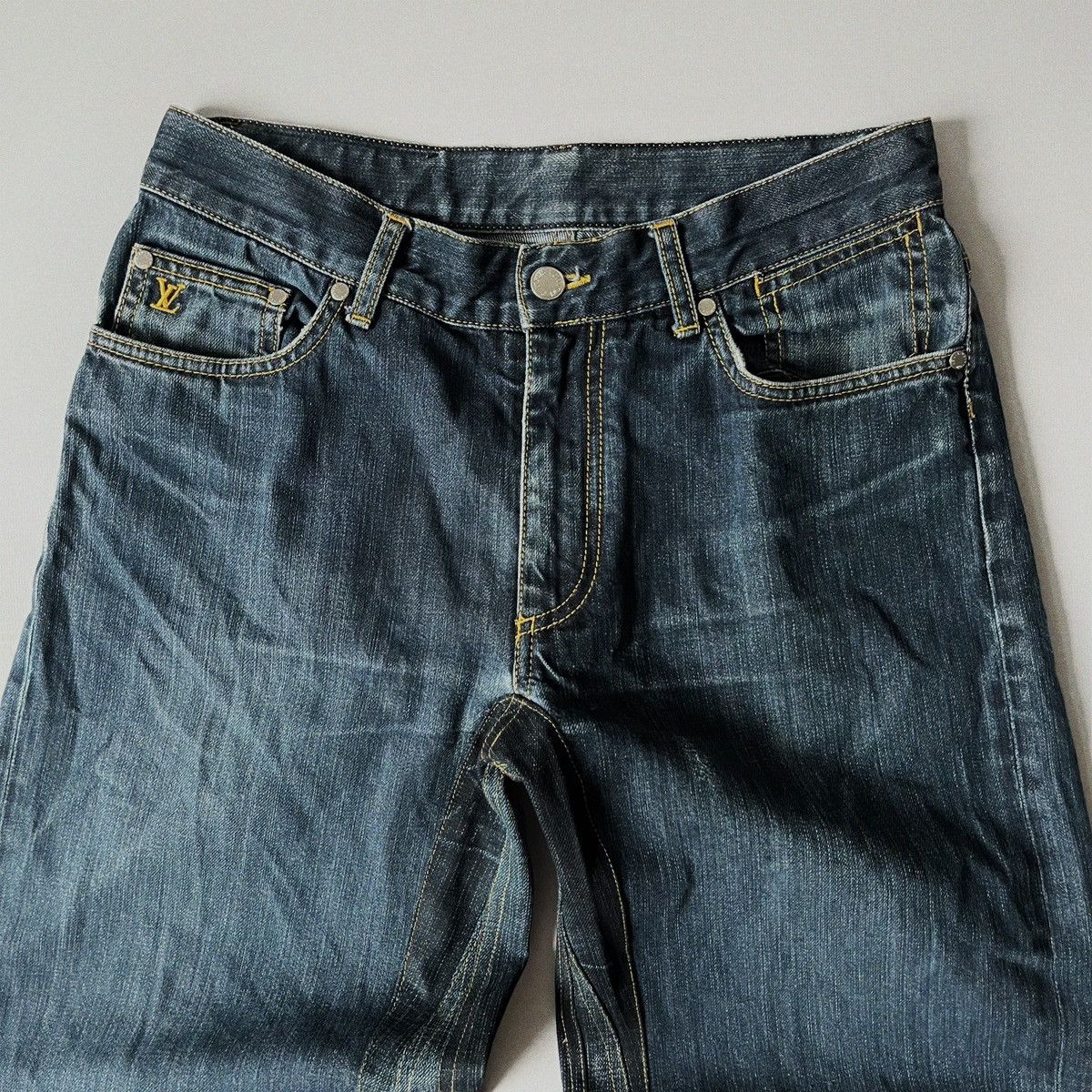 Designer × Japanese Brand × Louis Vuitton Rare 1/1 Deconstructed Louis Vuitton Jeans Size US 32 / EU 48 - 5 Thumbnail