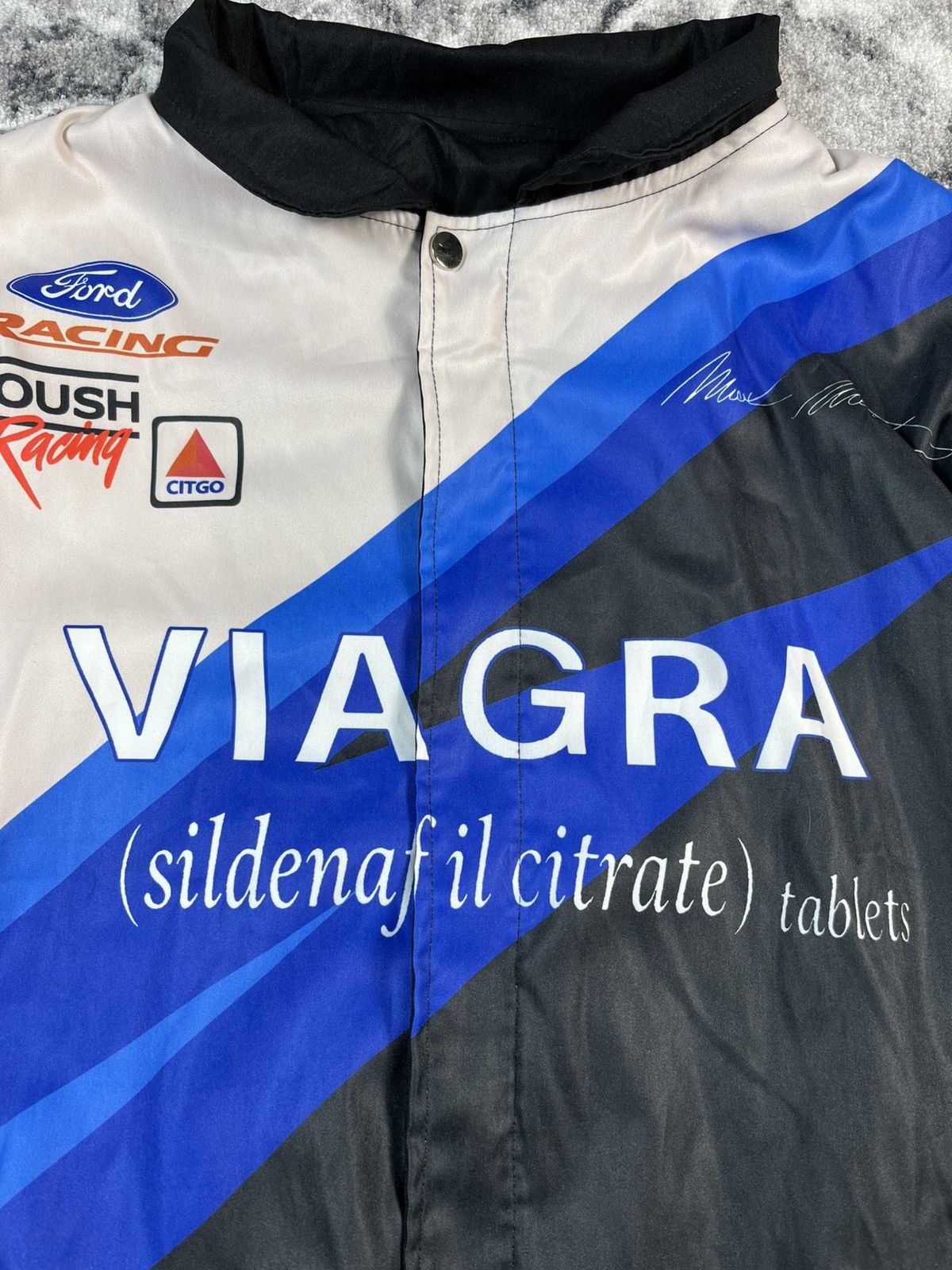 Vintage Vintage Viagra Racing Jacket Y2K NASCAR Style tag M Fits XL Size US XL / EU 56 / 4 - 5 Thumbnail