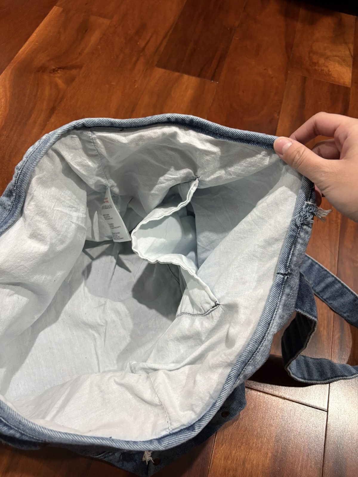 Urban Outfitters BDG distressed denim tote bag Size ONE SIZE - 5 Thumbnail