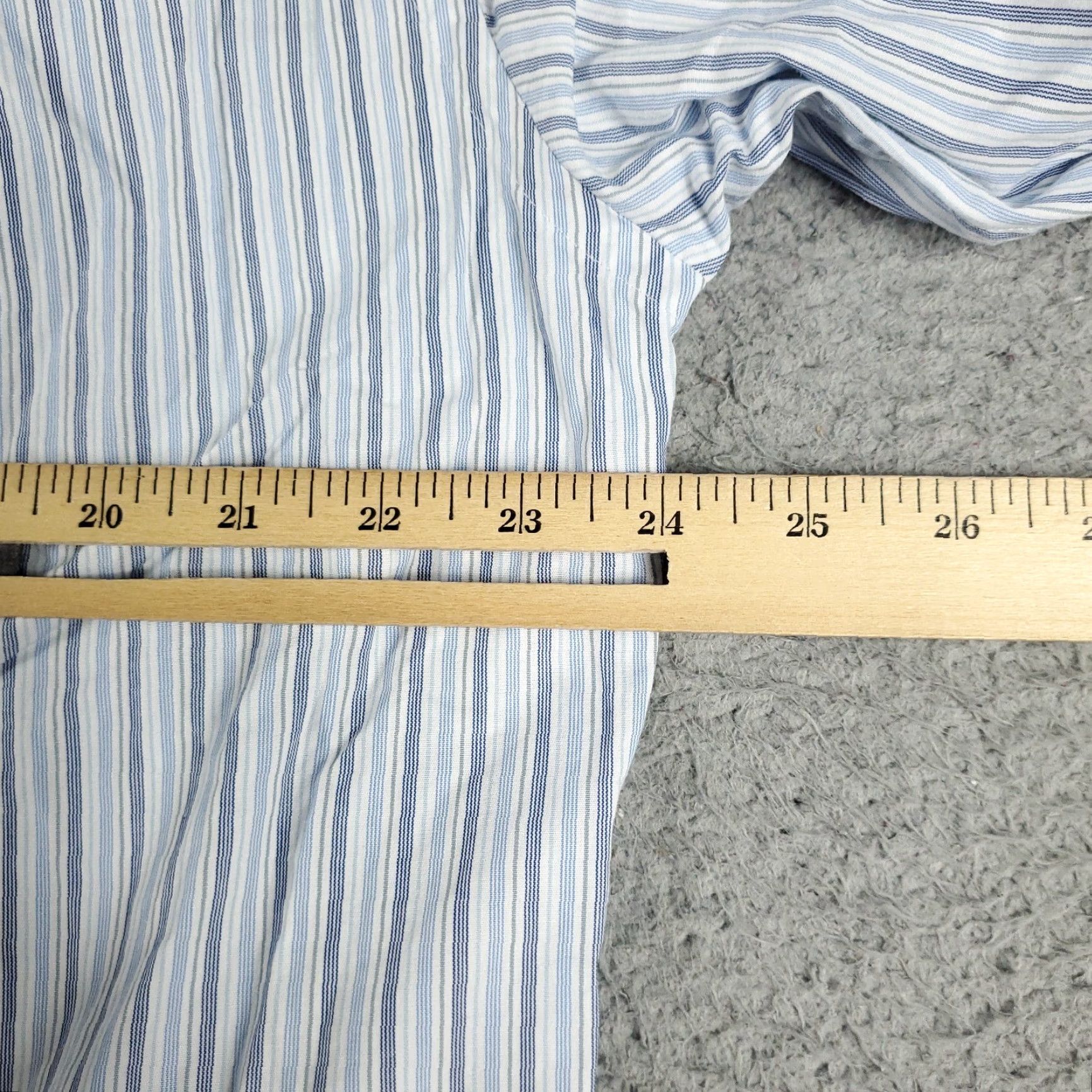 Tommy Hilfiger Tommy Hilfiger Shirt Men 16.5 Blue Striped Dress Long Sleeve Button-Down Casual Workwear Modern 90s? Size 42R - 6 Thumbnail