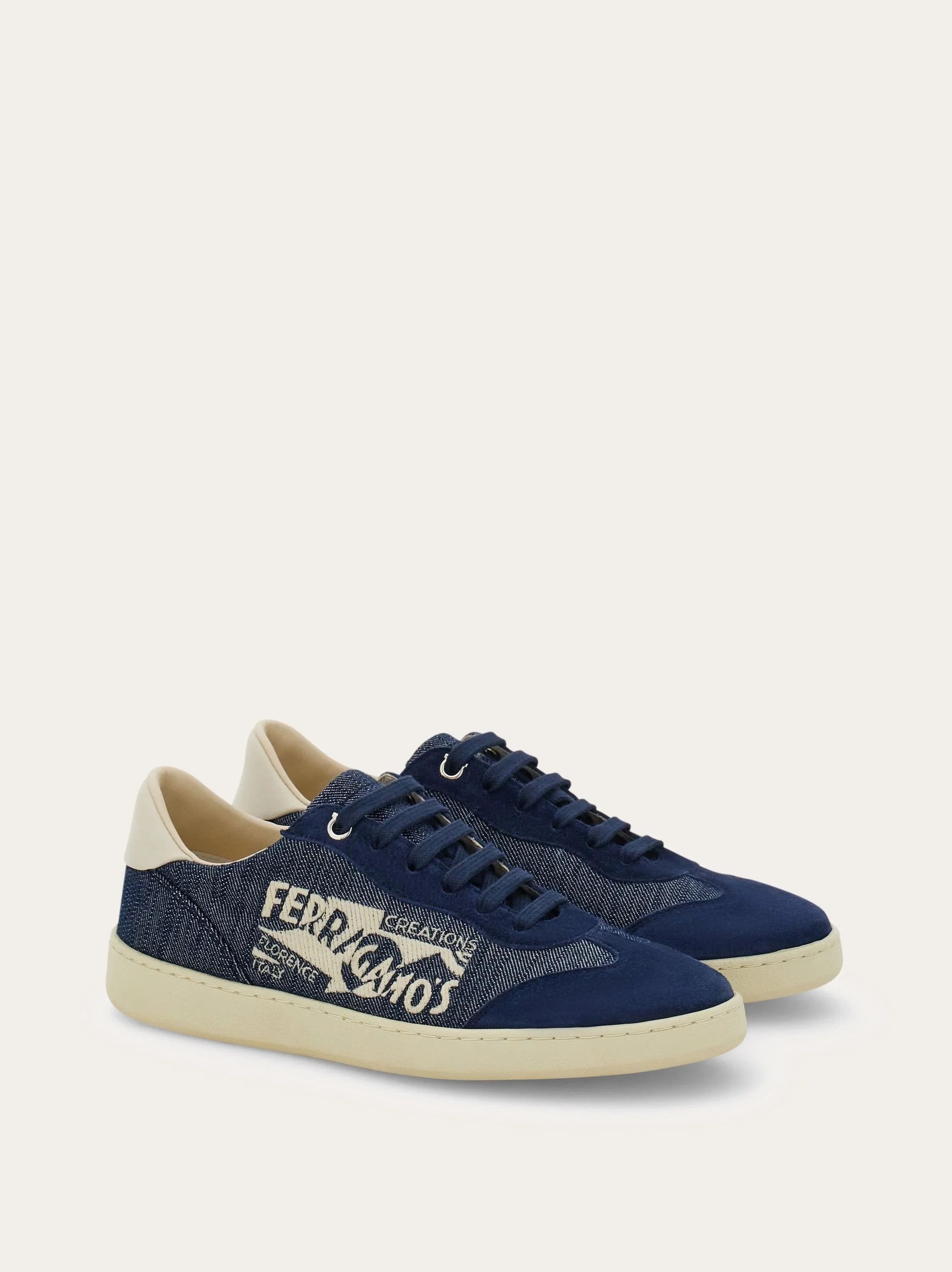 Salvatore Ferragamo o1s1rm0526 Logo-print Low-Top Sneakers in Blue Size US 6 / IT 36 - 5 Thumbnail