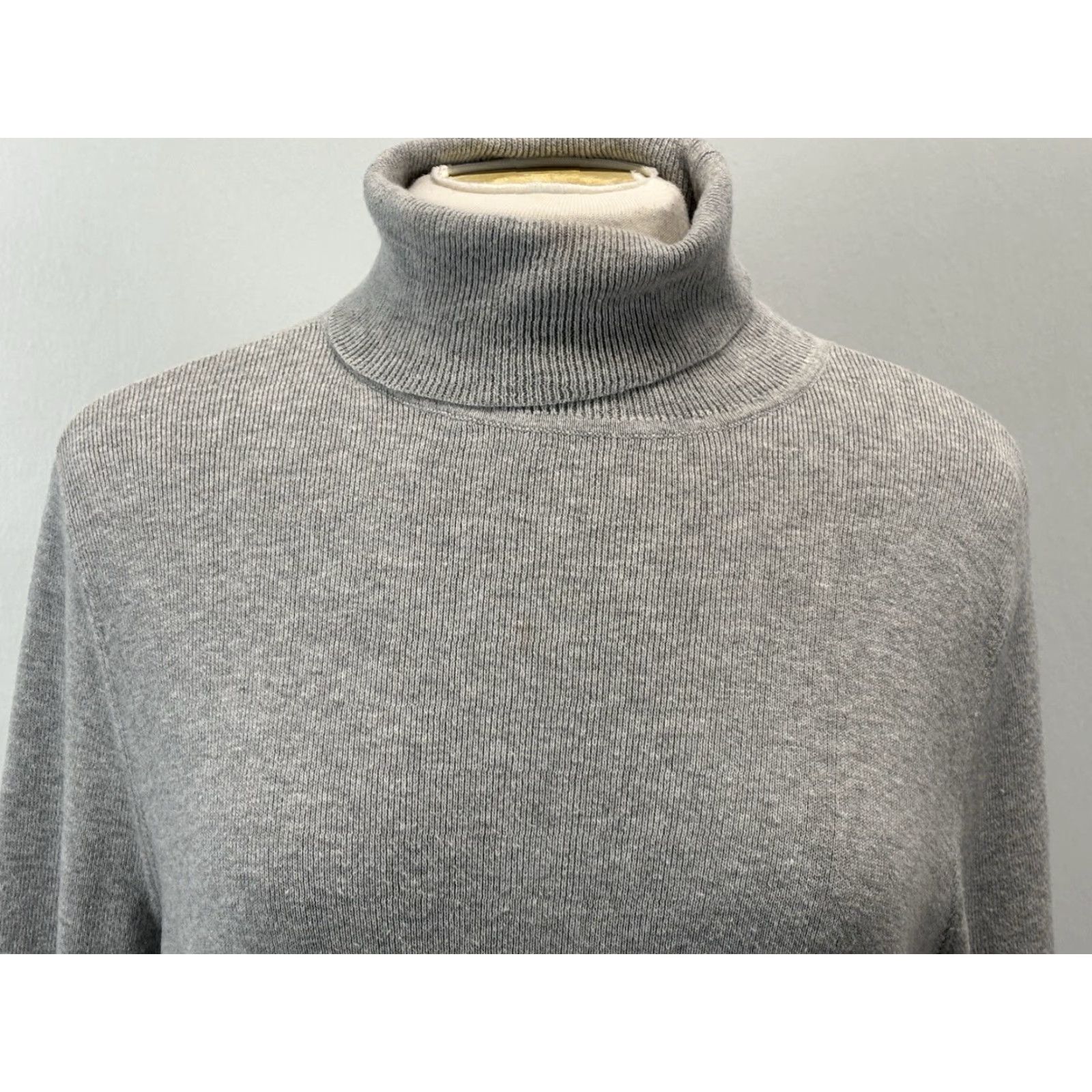 Vintage Chicos Turtleneck Sweater Sz 3 US X-Large Women’s Grey Knit Classic Capsule Size XL / US 12-14 / IT 48-50 - 5 Thumbnail