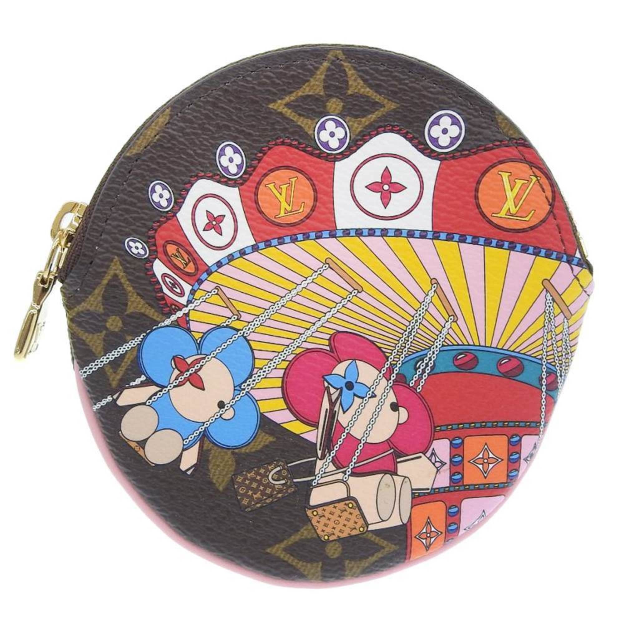 image of Louis Vuitton Monogram Portomone Ron Vivienne Coin Purse Aerial Trapeze Day Limited M69757 in Black