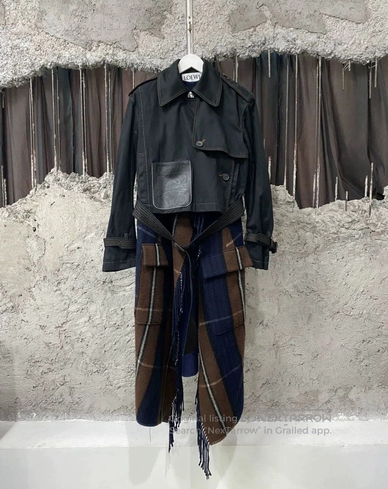 Loewe Loewe Two-Piece Wool Blend Trench Coat. Size US S / EU 44-46 / 1 - 1 Thumbnail