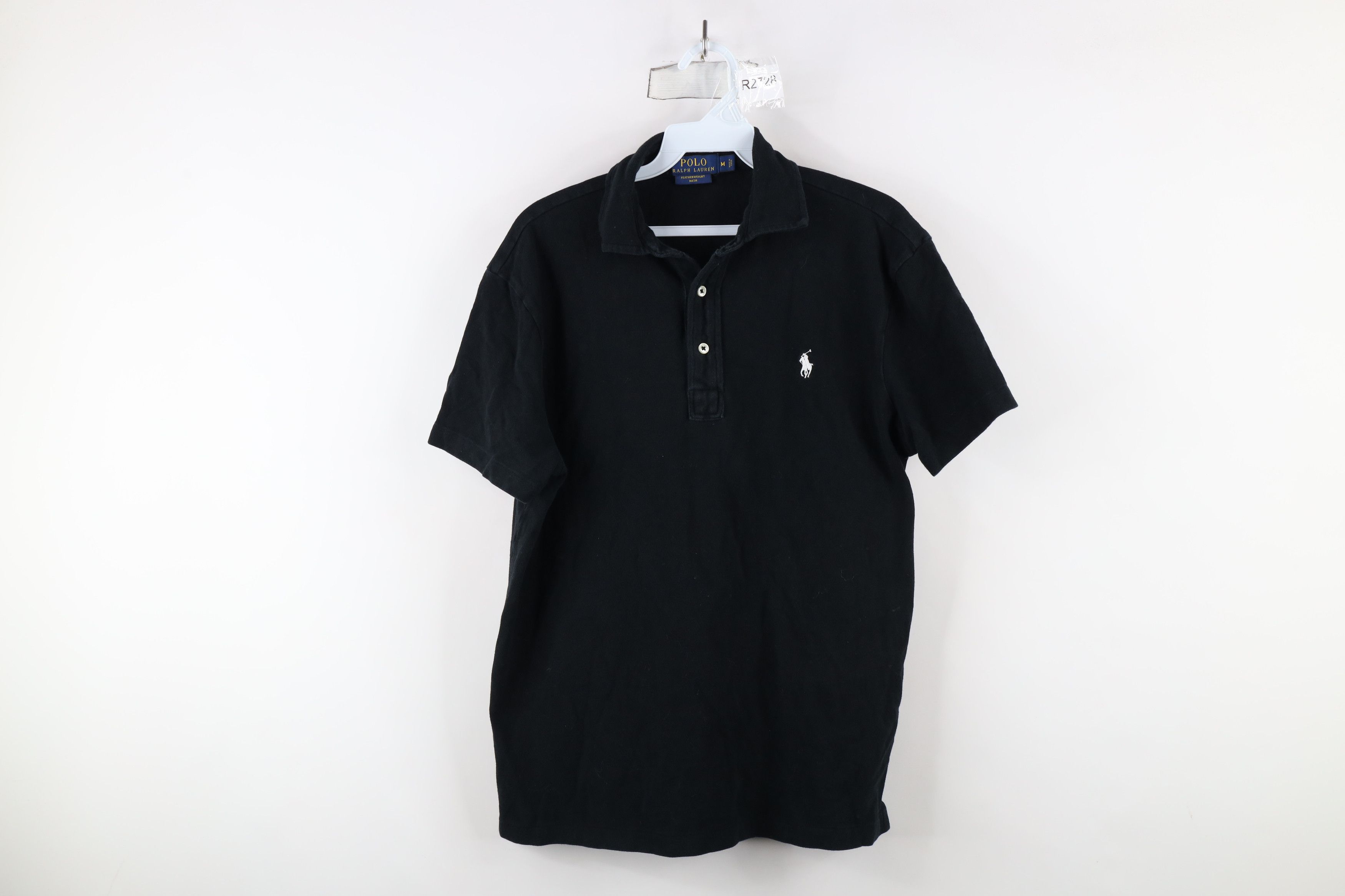 Vintage Ralph Lauren Mesh Collared Polo Shirt Black