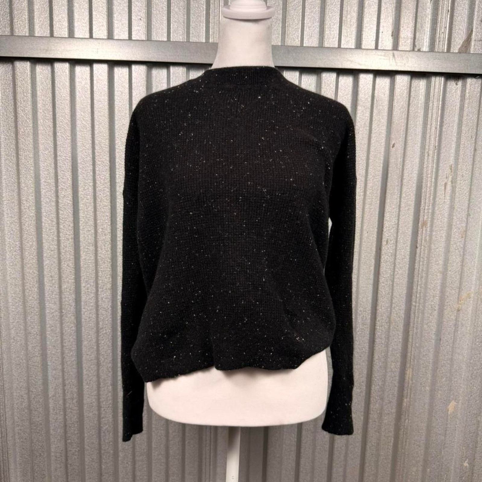 Madewell Madewell black cashmere sweater with silver speckles Size S / US 4 / IT 40 - 1 Thumbnail
