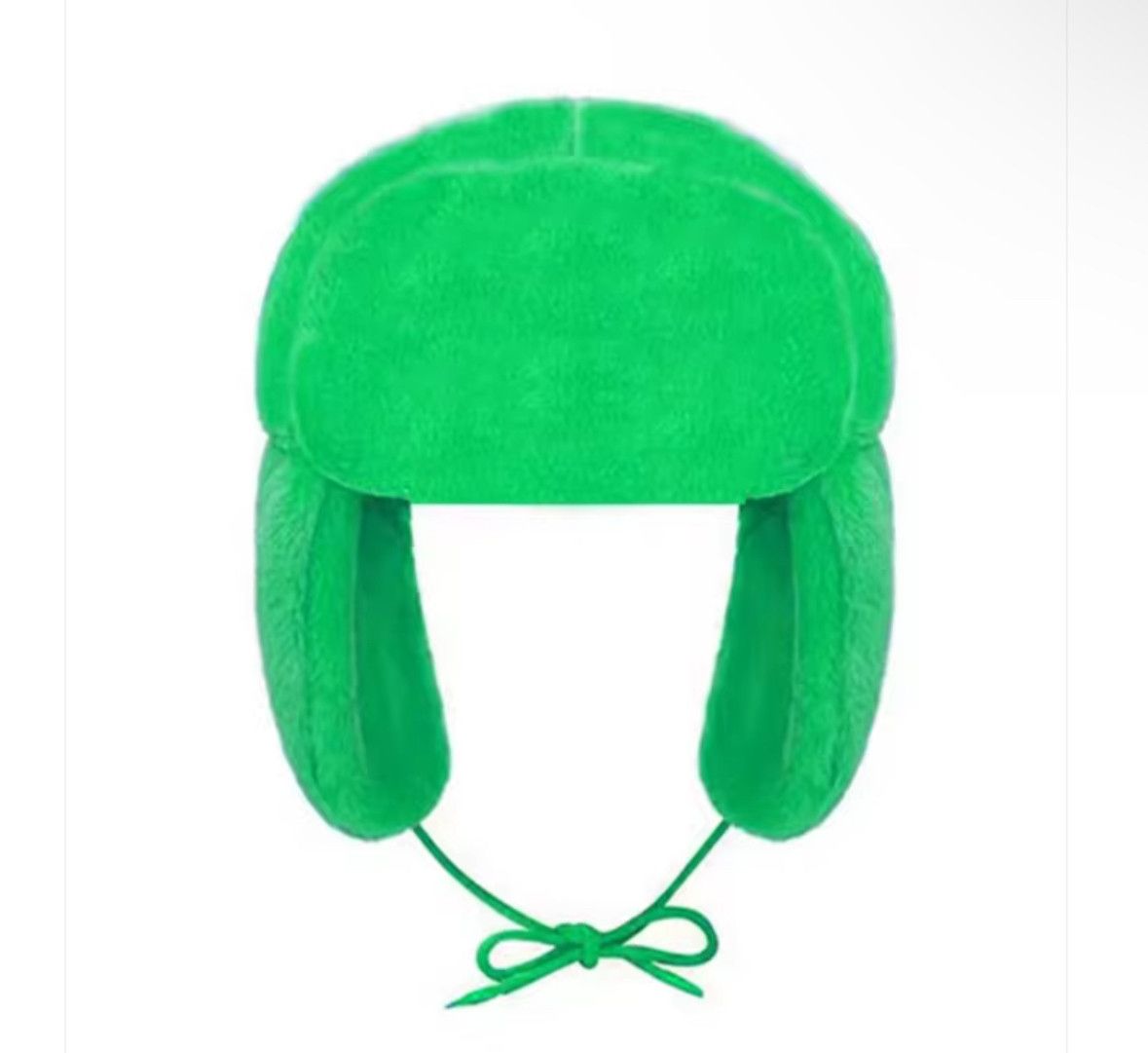 Japanese Brand Vintage Comfy Solid Green Ushanka Autumn Winter Warm Hat Size ONE SIZE - 1 Thumbnail
