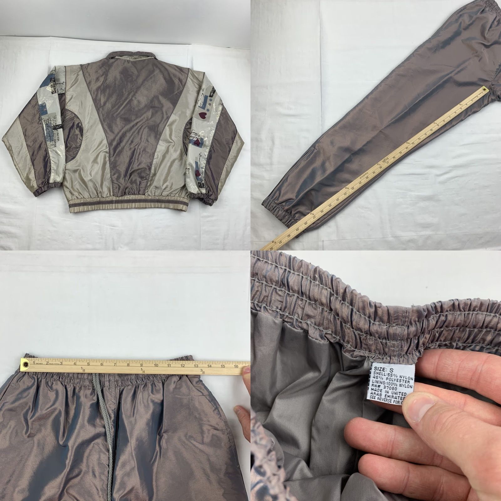 Vintage VINTAGE Carolina Colours Track Suit 2 Piece Activewear Medium Brown Geometric 80s 90s Womens Size 32" / US 10 / IT 46 - 8 Thumbnail