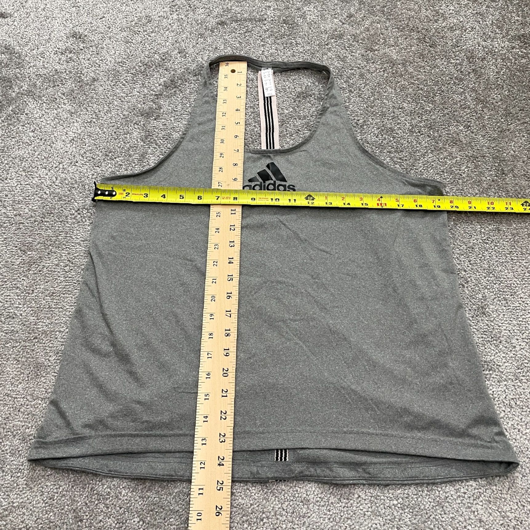 Adidas Adidas Active Tank Top Womens Large Gray Halter Racerback Athletic Gym Yoga Run Tank Size L / US 10 / IT 46 - 6 Thumbnail