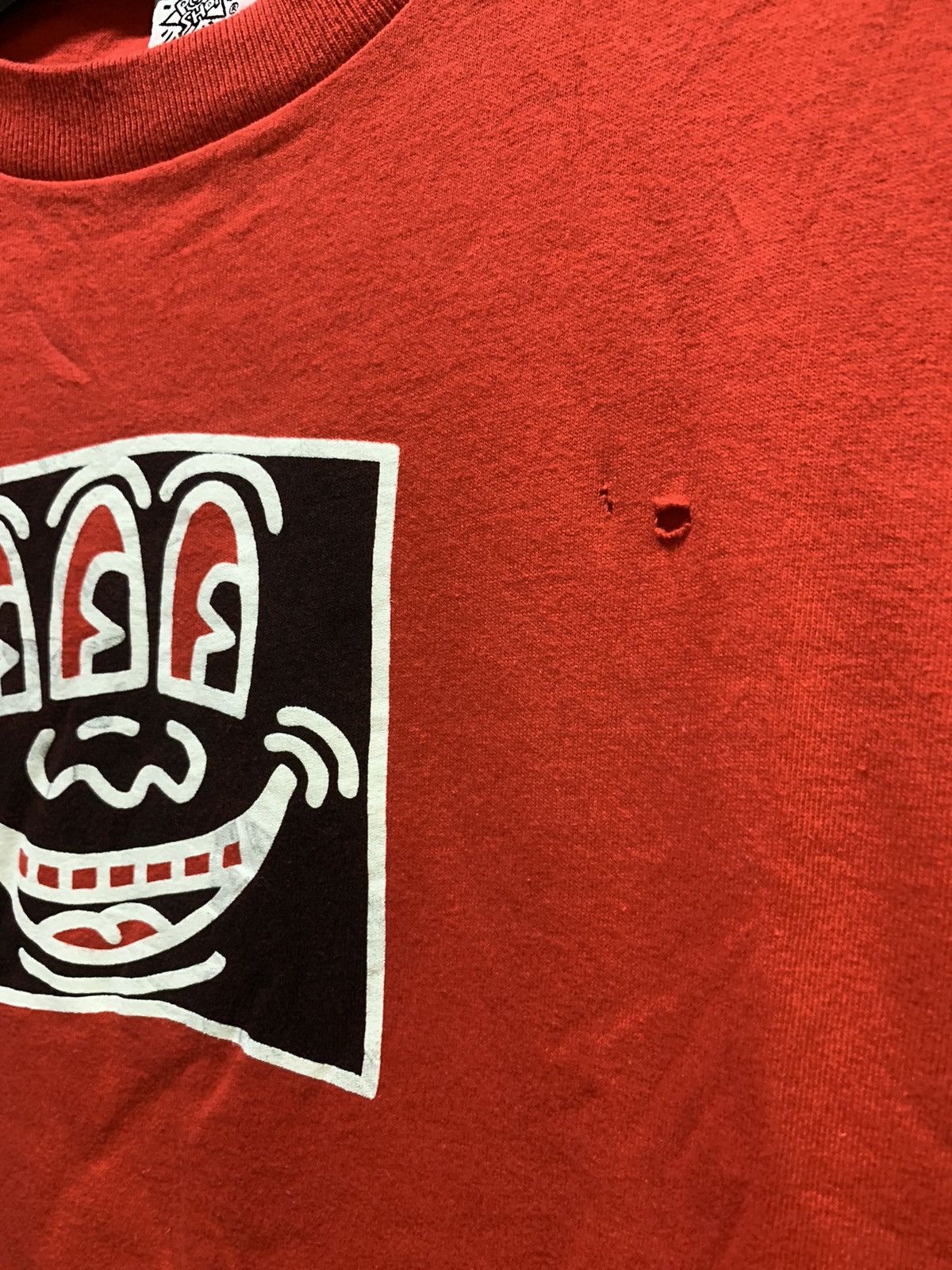 Keith Haring × Vintage Vintage KEITH HARING “Three Eyed Smiling Face” Pop Shop art Size US L / EU 52-54 / 3 - 4 Thumbnail