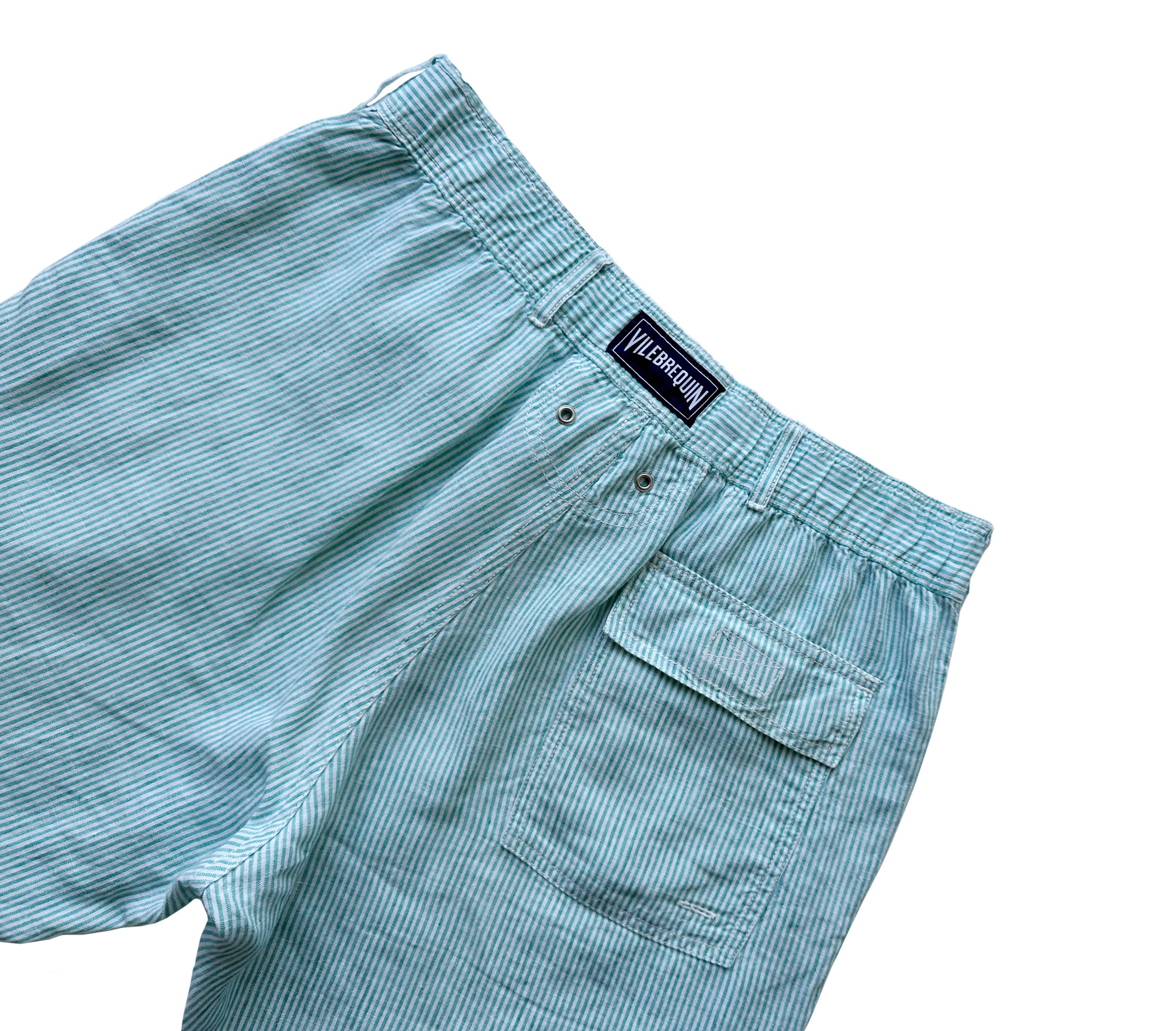 Vilebrequin Vilebrequin striped mint linen shorts Size US 30 / EU 46 - 6 Thumbnail
