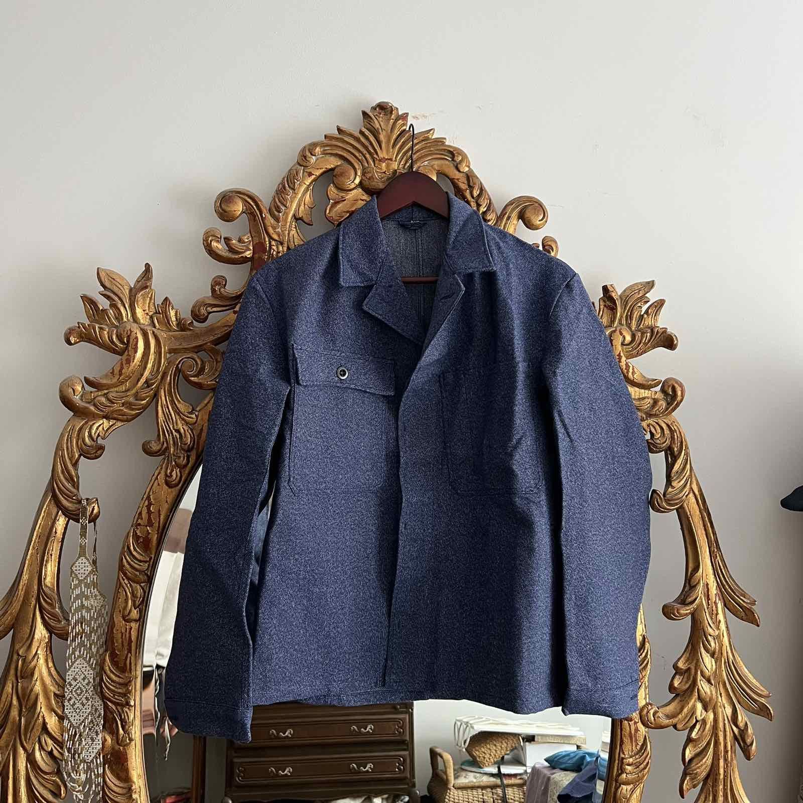 Le Laboureur Vintage Indigo French Workwear DEADSTOCK Jacket Size 48 90s Size US M / EU 48-50 / 2 - 1 Thumbnail