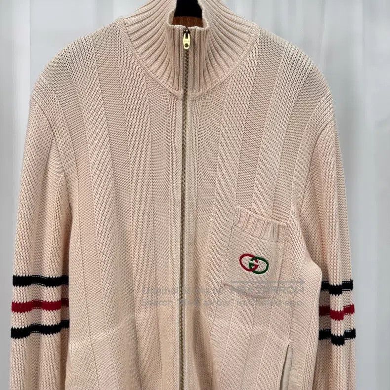 Gucci Gucci Embroidered double G college-style knitted zipper co Size S / US 4 / IT 40 - 3 Thumbnail