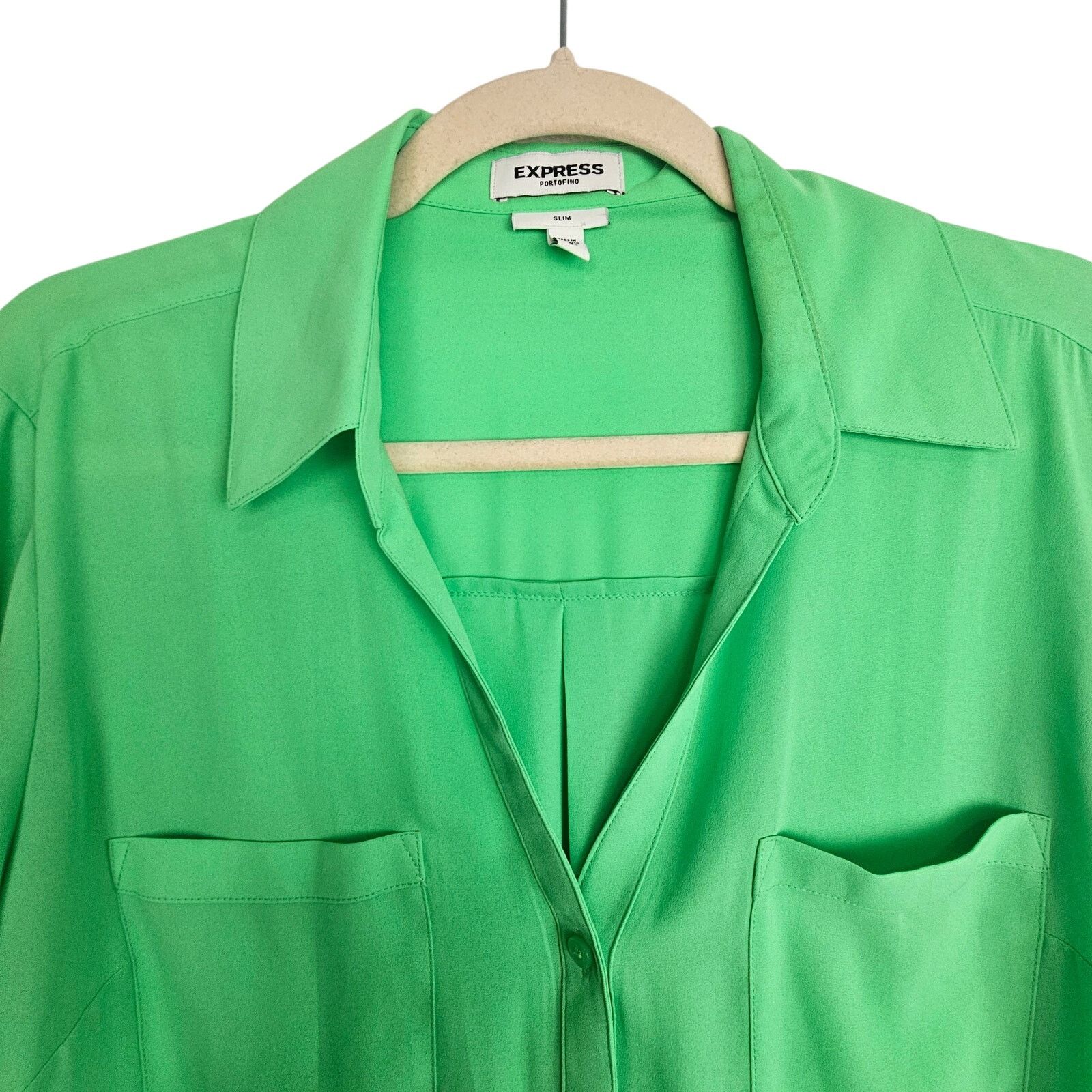Express Express Womens Portofino Shirt L Slim Fit Career Corp Office Size L / US 10 / IT 46 - 2 Thumbnail