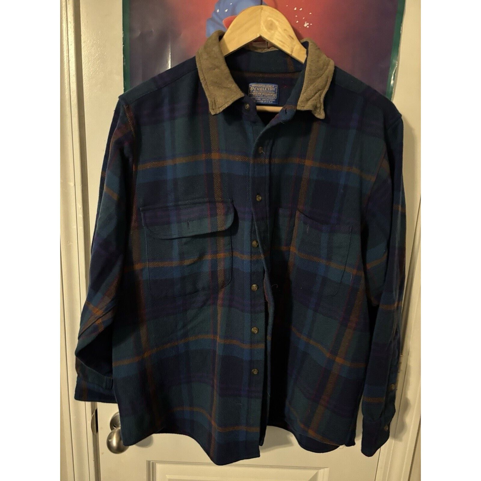Pendleton vintage Plaid 90d Men’s Made In USA pendleton button up Sz L Size US L / EU 52-54 / 3 - 3 Thumbnail