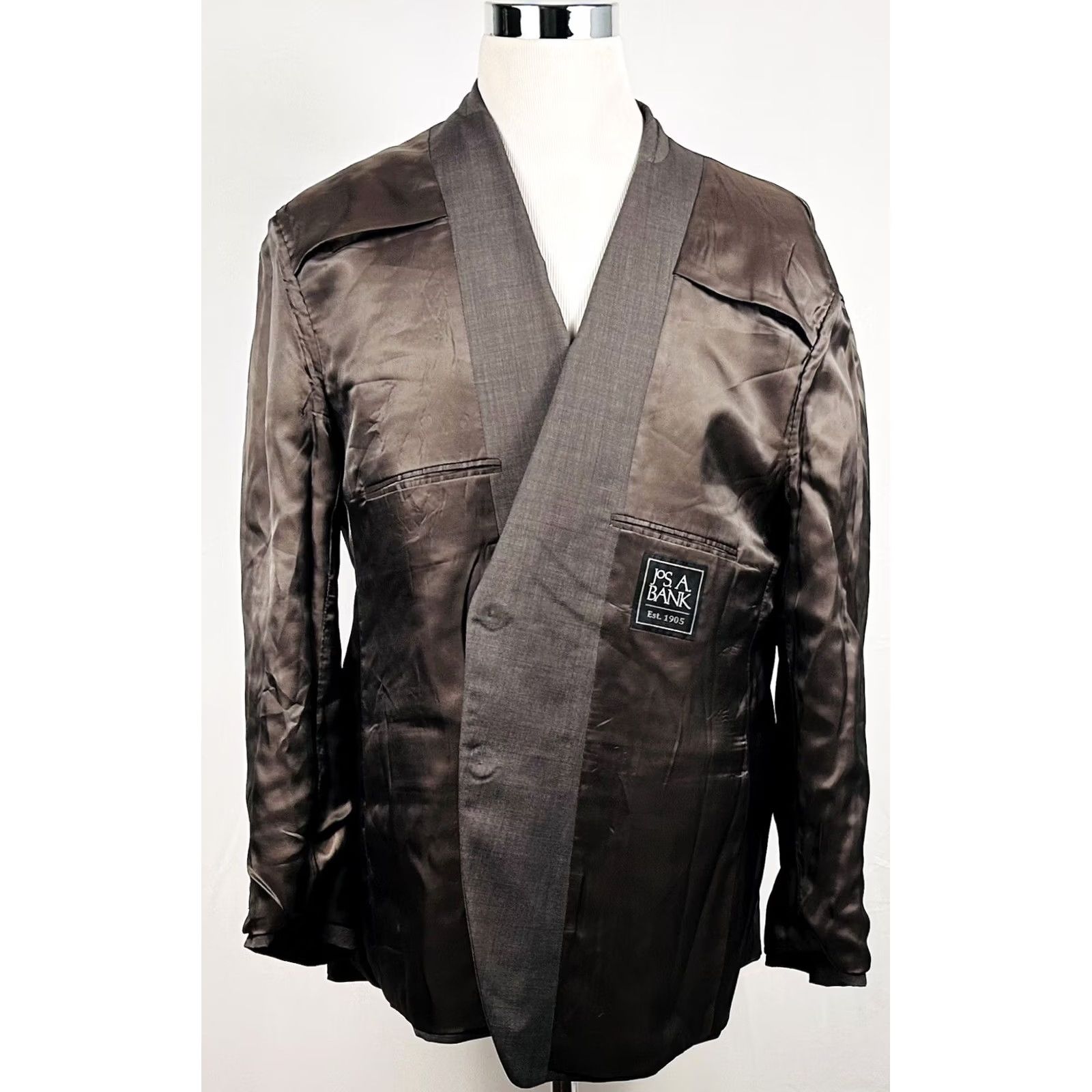 Jos. A. Bank Jos A Bank Sport Coat Brown 48R Wool Two-Button Notch Lapel Single-Breasted Vented Regular Mens Jacket Size US XS / EU 42 / 0 - 7 Thumbnail