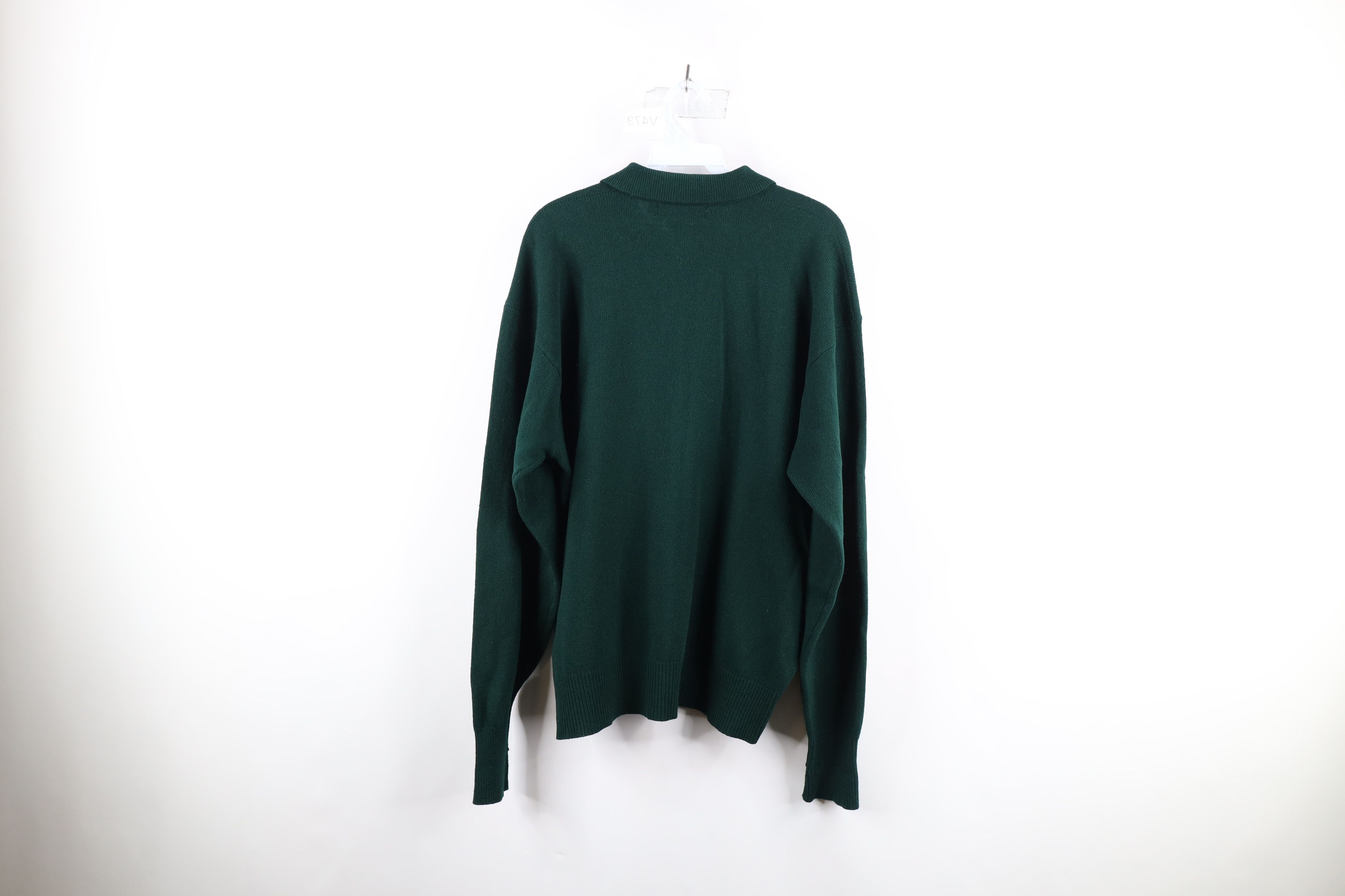 Polo Ralph Lauren Vintage 90s Ralph Lauren Knit Collared Sweater Green Size US XL / EU 56 / 4 - 8 Thumbnail